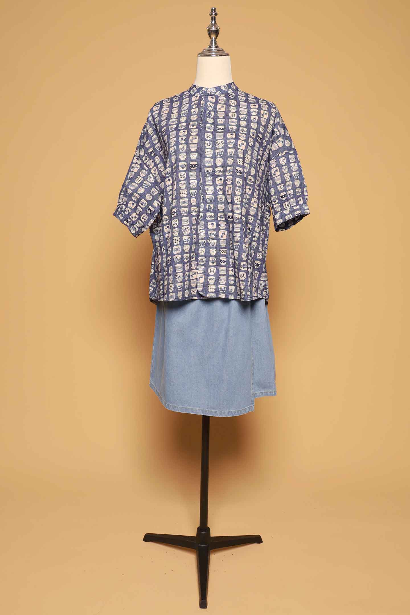 PO - Liam Top in Blue Porcelain