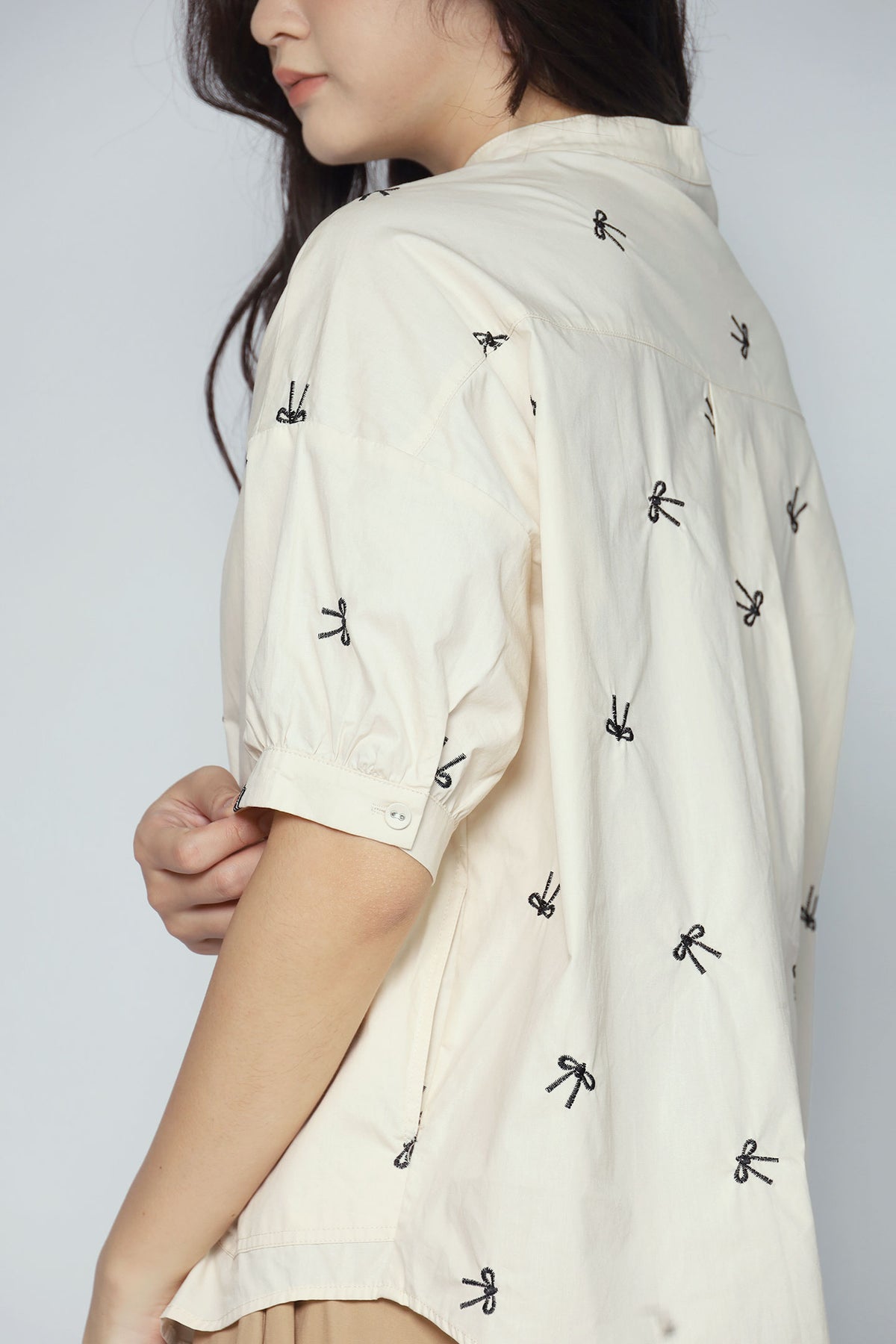 Liam Top in Cream Ribbon