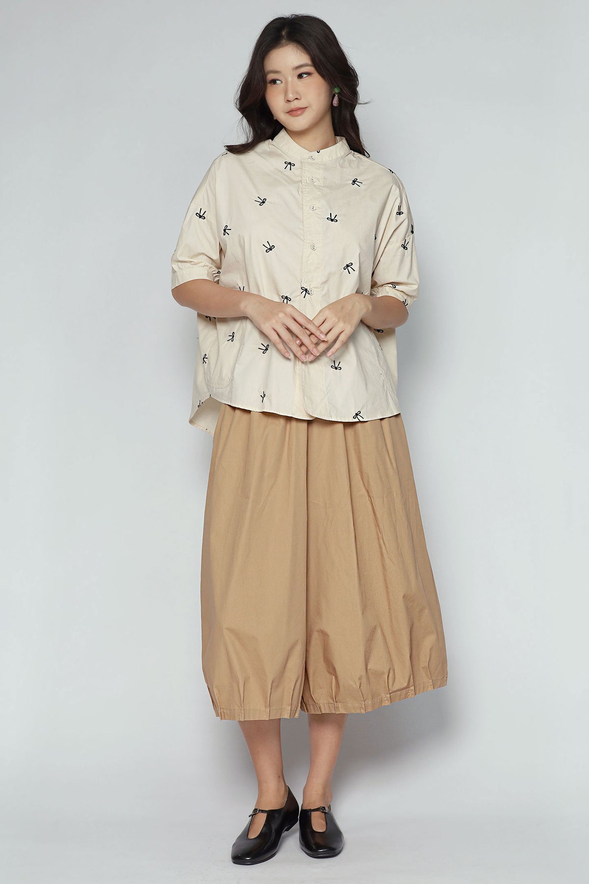 Liam Top in Cream Ribbon