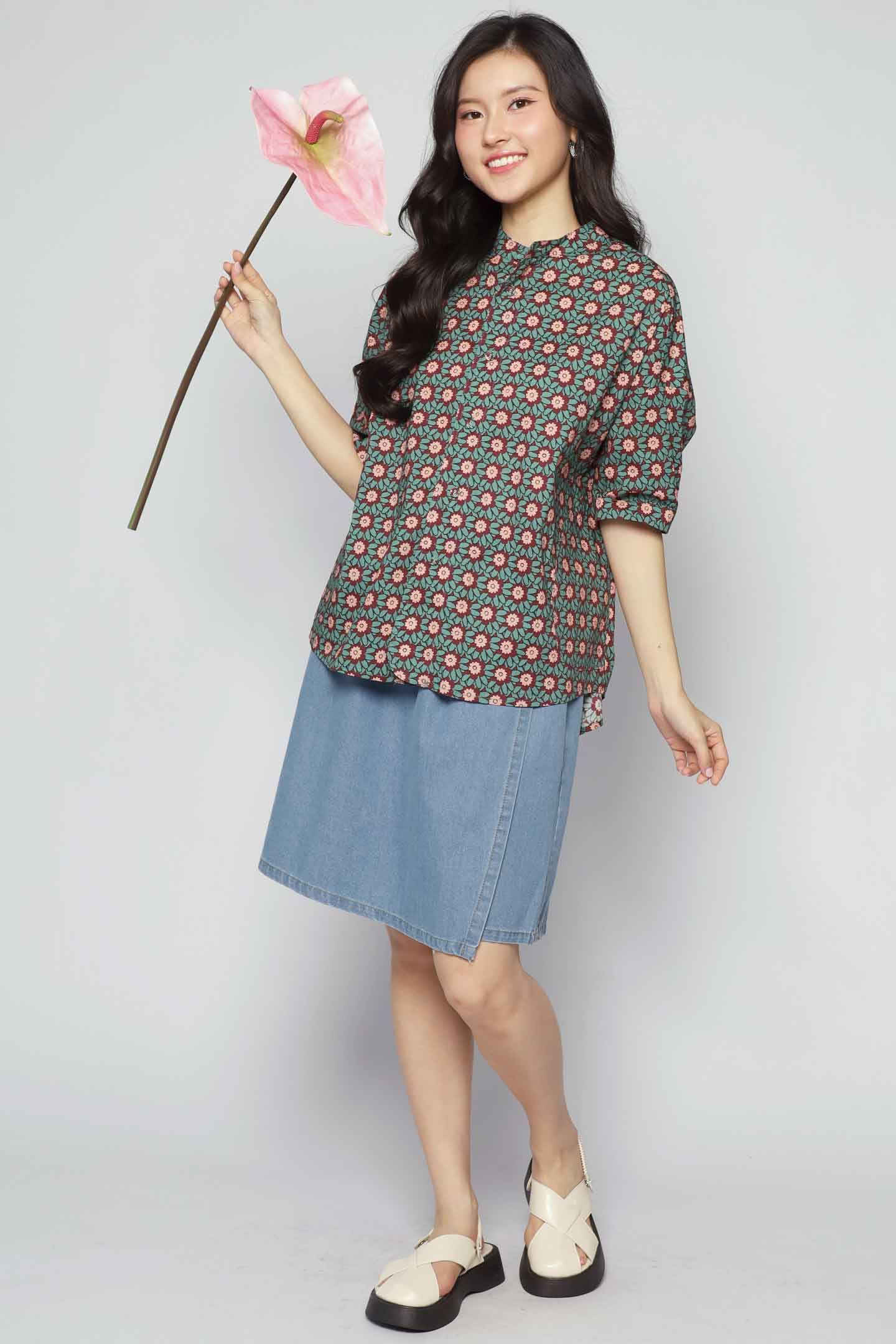 Liam Top in Green Envy