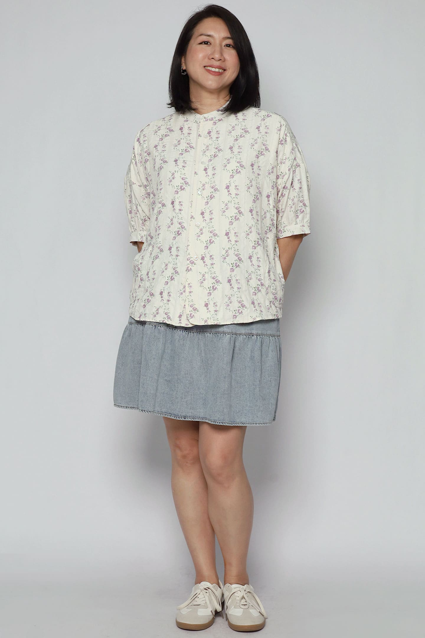 Liam Top in Lilac Whisper Lace