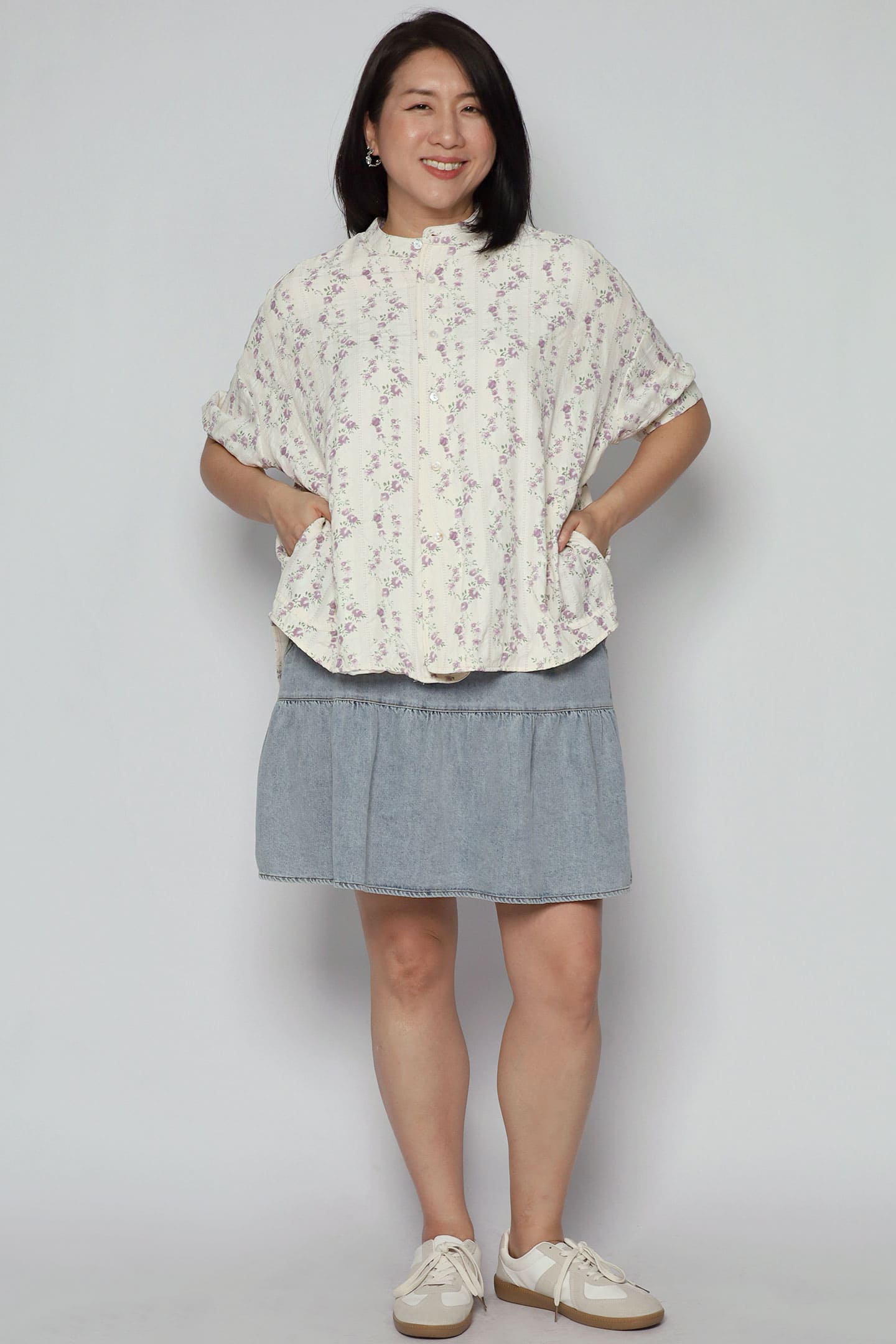 Liam Top in Lilac Whisper Lace