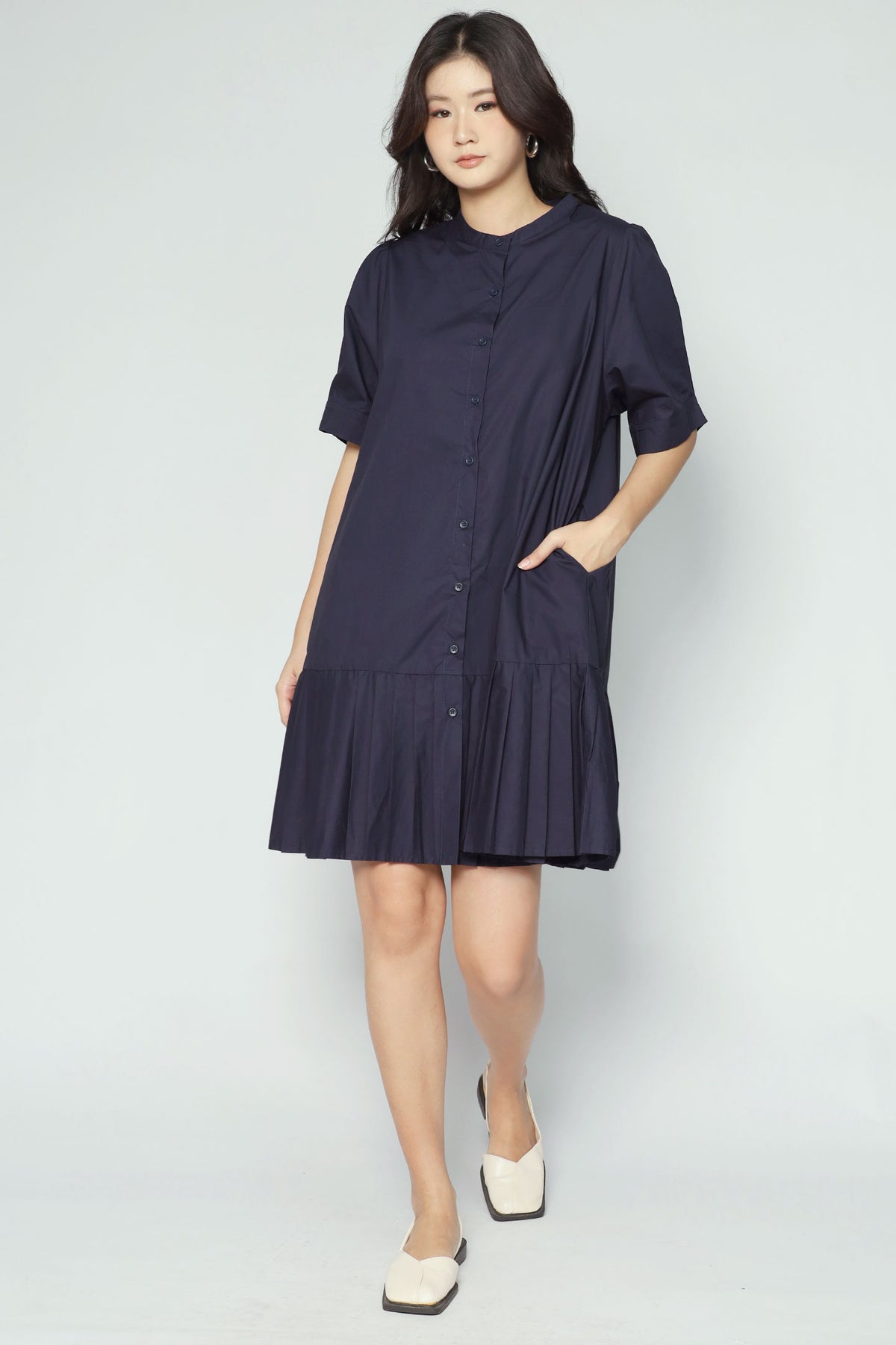 Lilou Shirt Dress in Blue