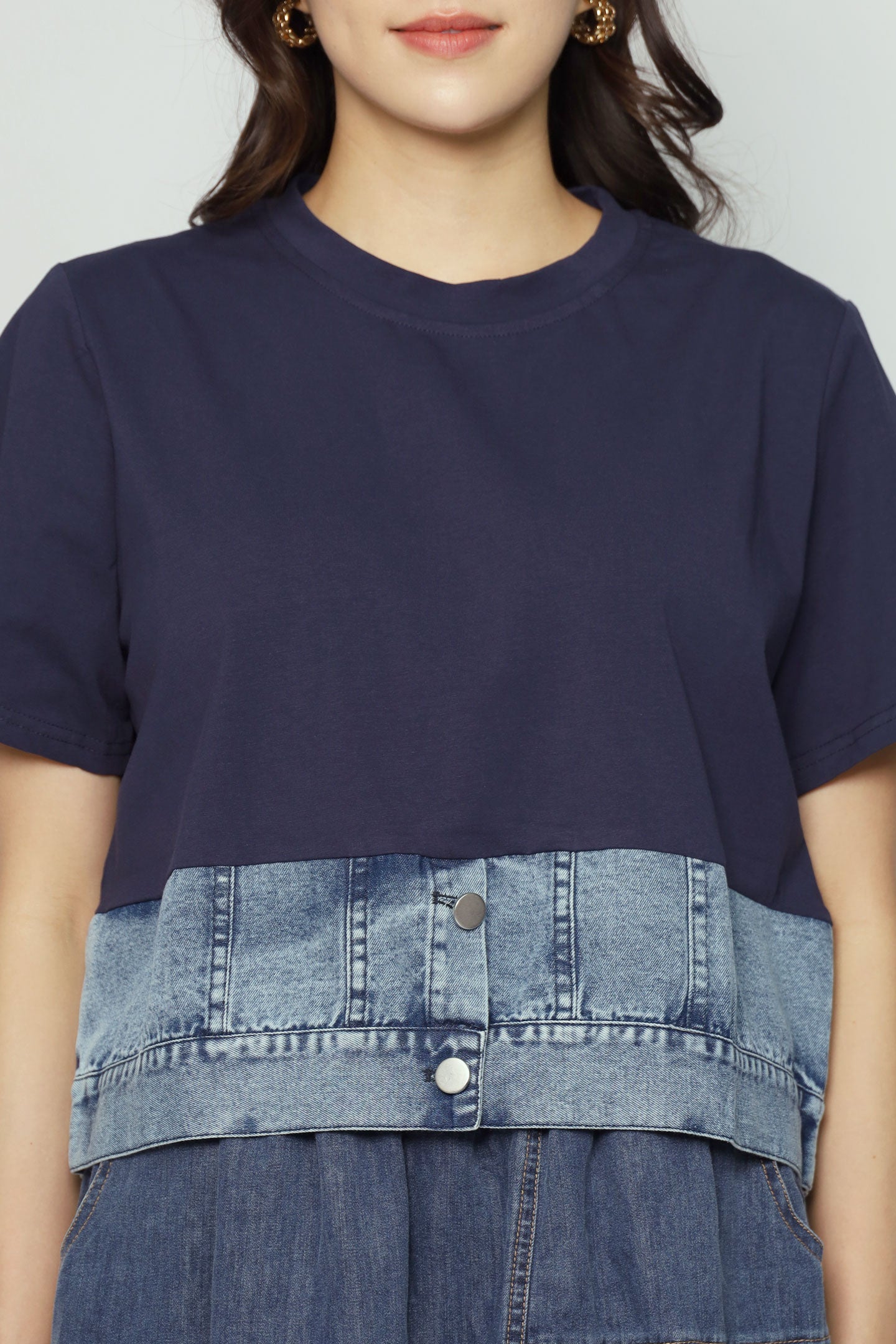 Ling Top in Blue Denim