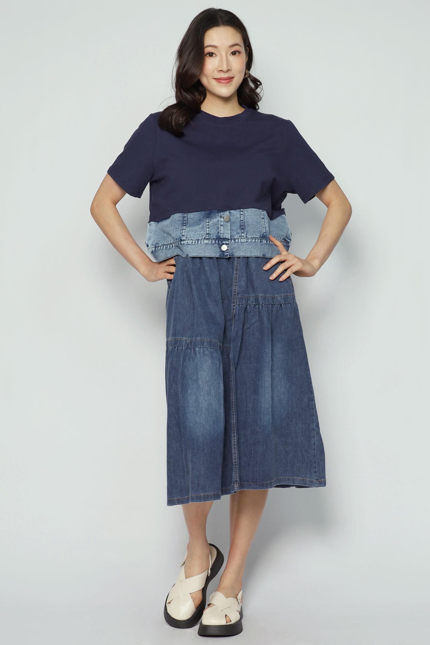 Ling Top in Blue Denim