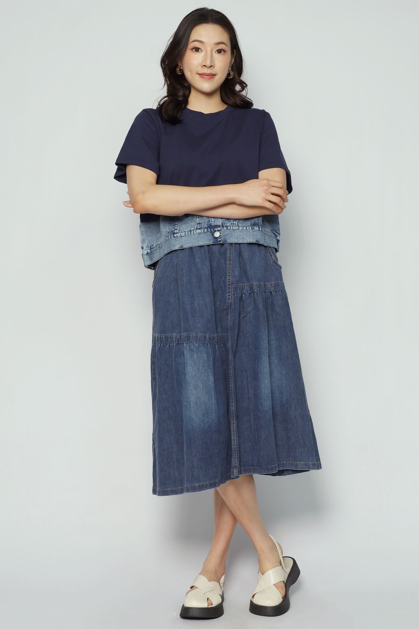 Ling Top in Blue Denim
