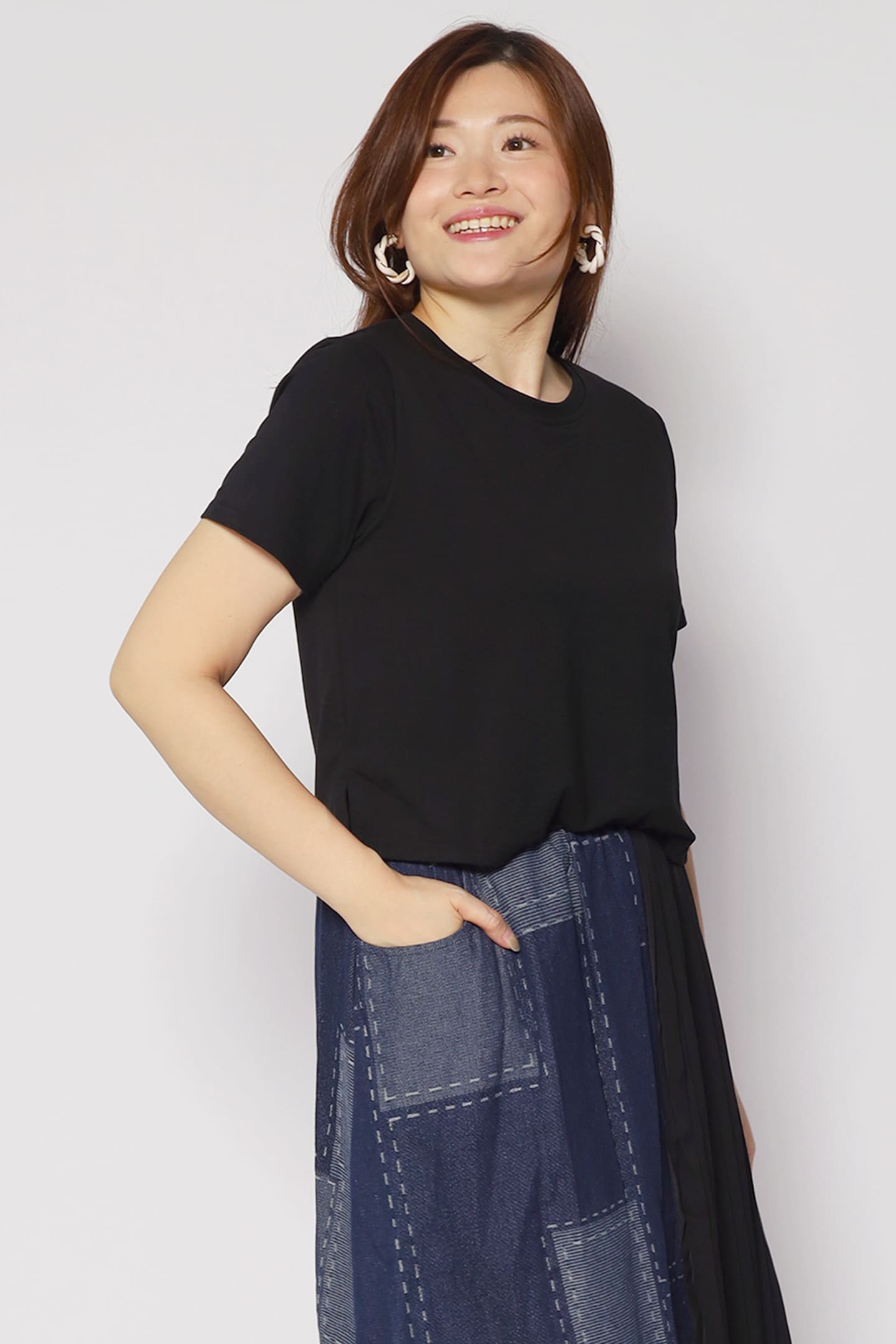 Backorders Lisa Dress in Denim Black