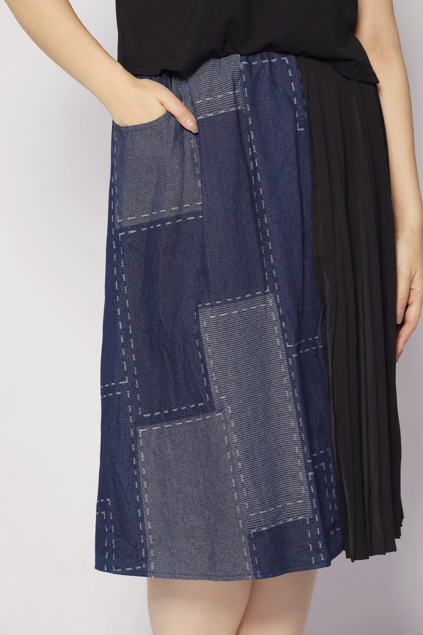 Backorders Lisa Dress in Denim Black