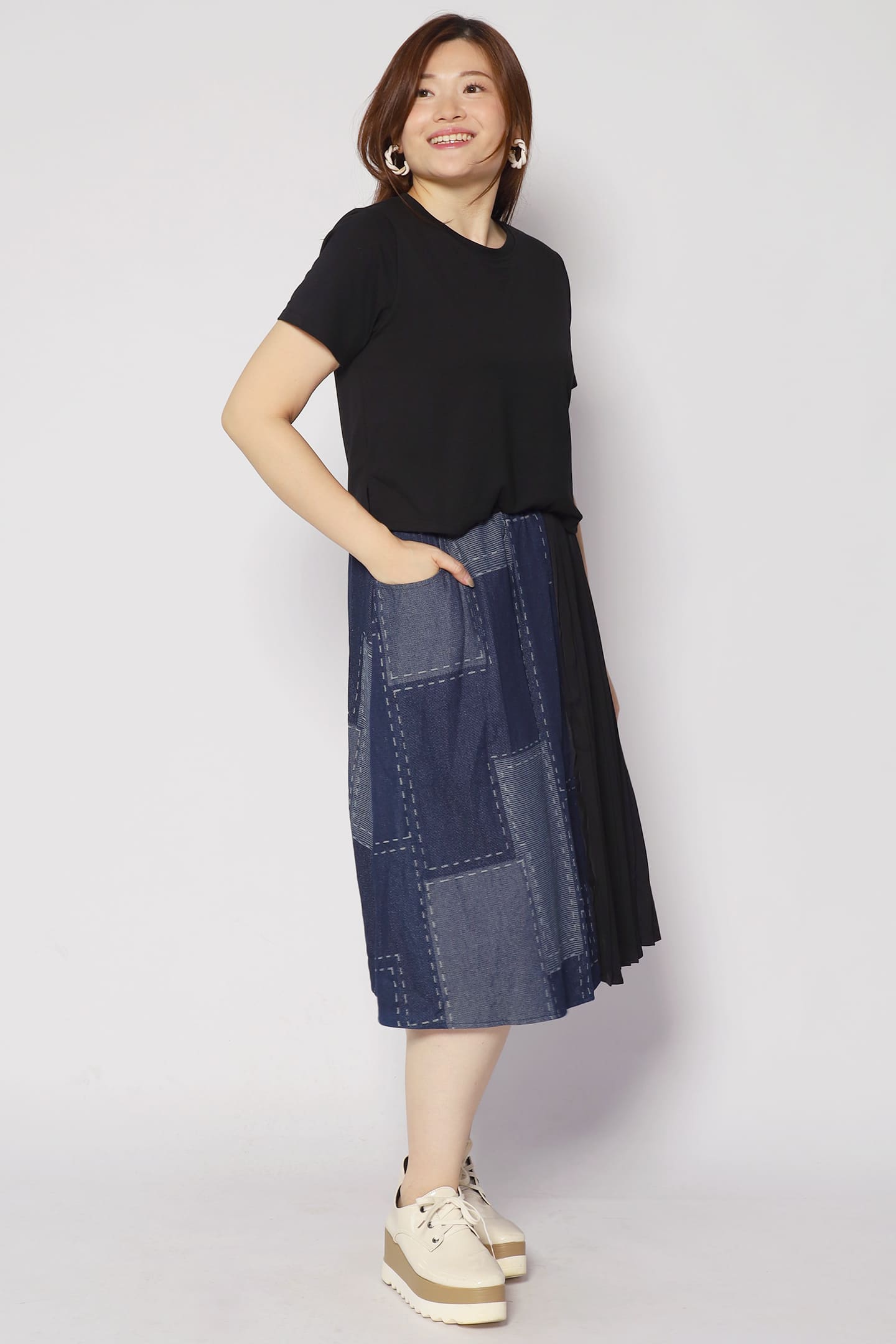 Backorders Lisa Dress in Denim Black