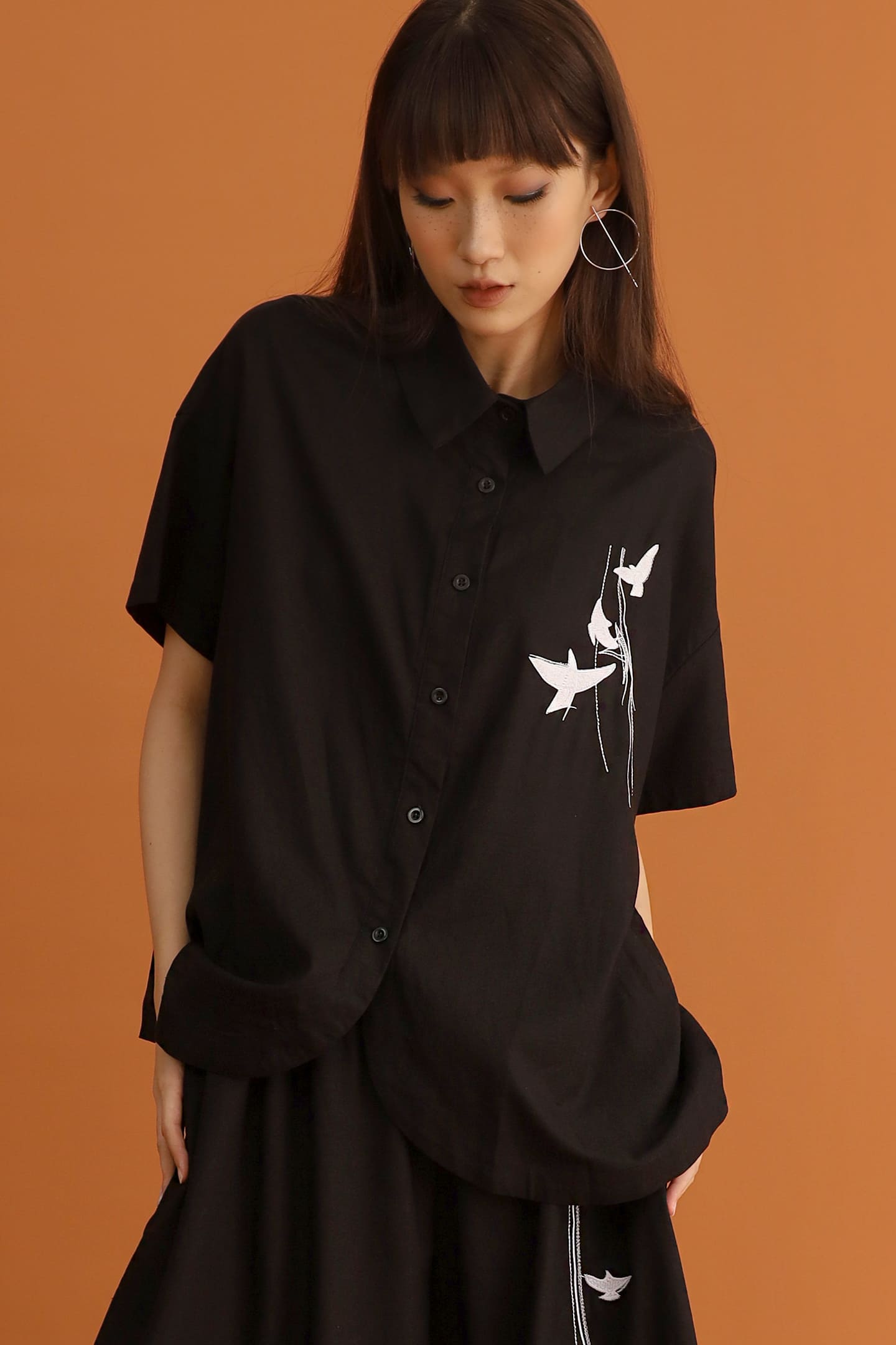 CHOSEN - Lover Dove Embroidered Shirt