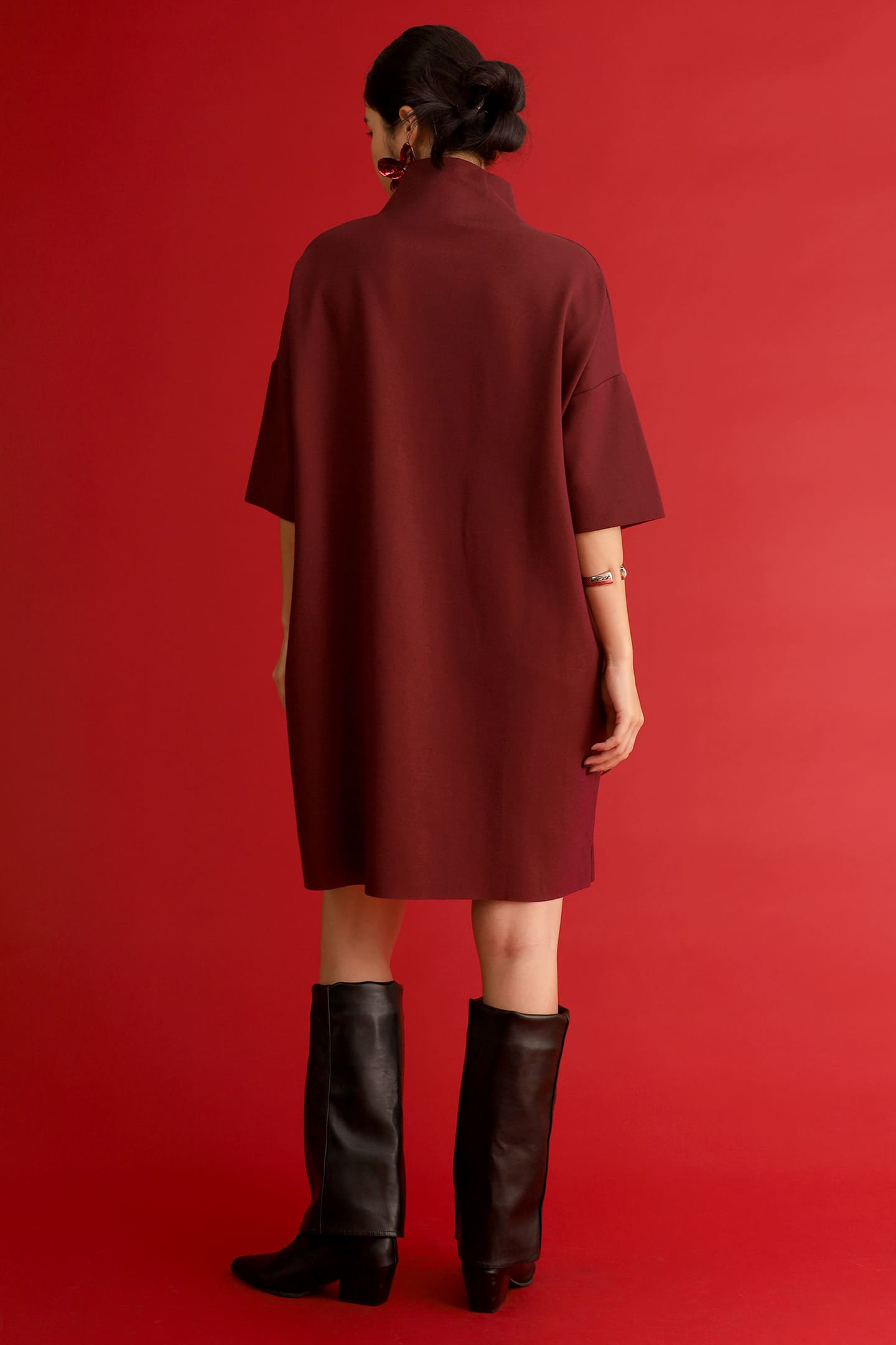 CHOSEN - Lunar Dress in Burgundy