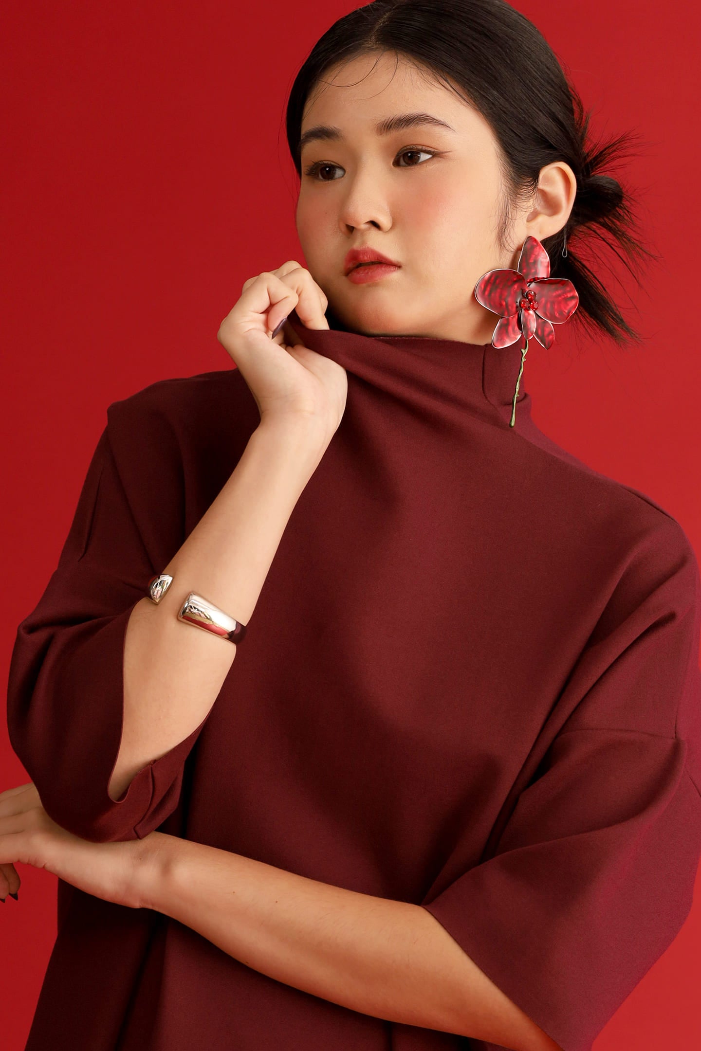 CHOSEN - Lunar Dress in Burgundy