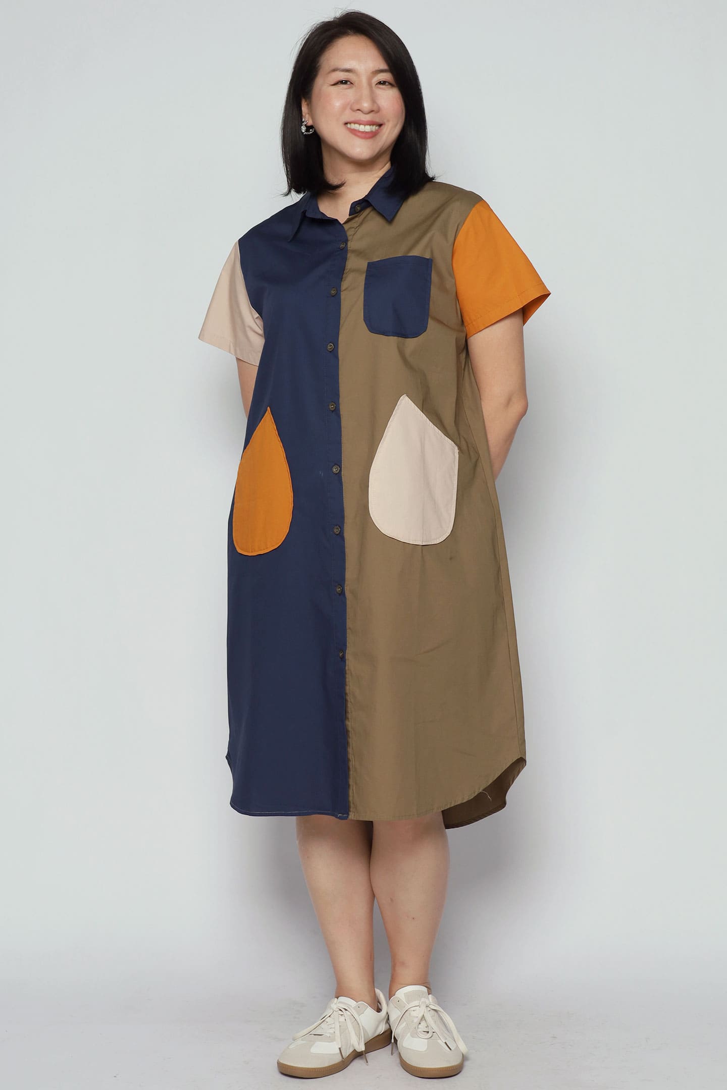 Backorders Lunara Colourful Pocket Shirt Dress