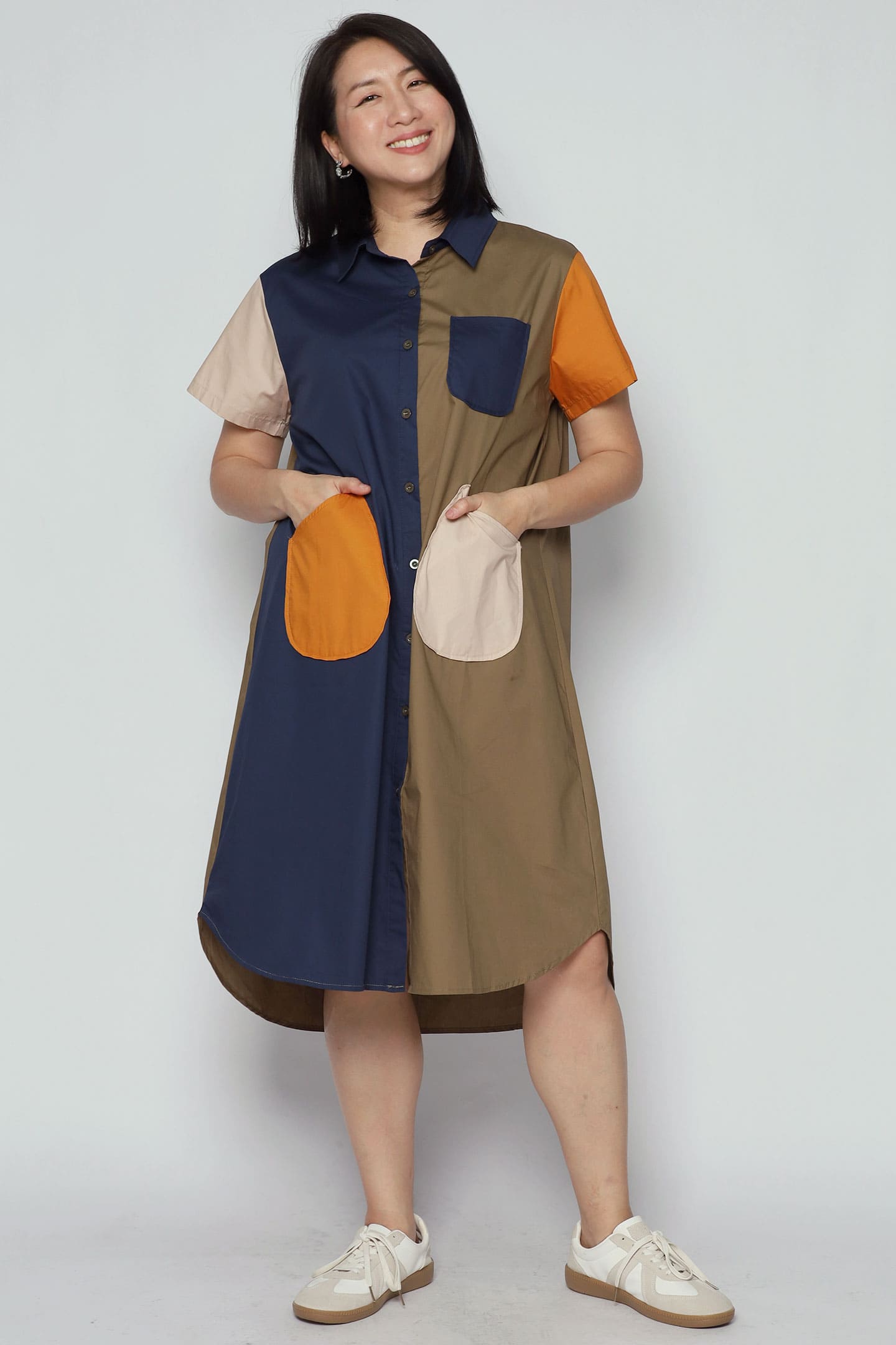 Backorders Lunara Colourful Pocket Shirt Dress