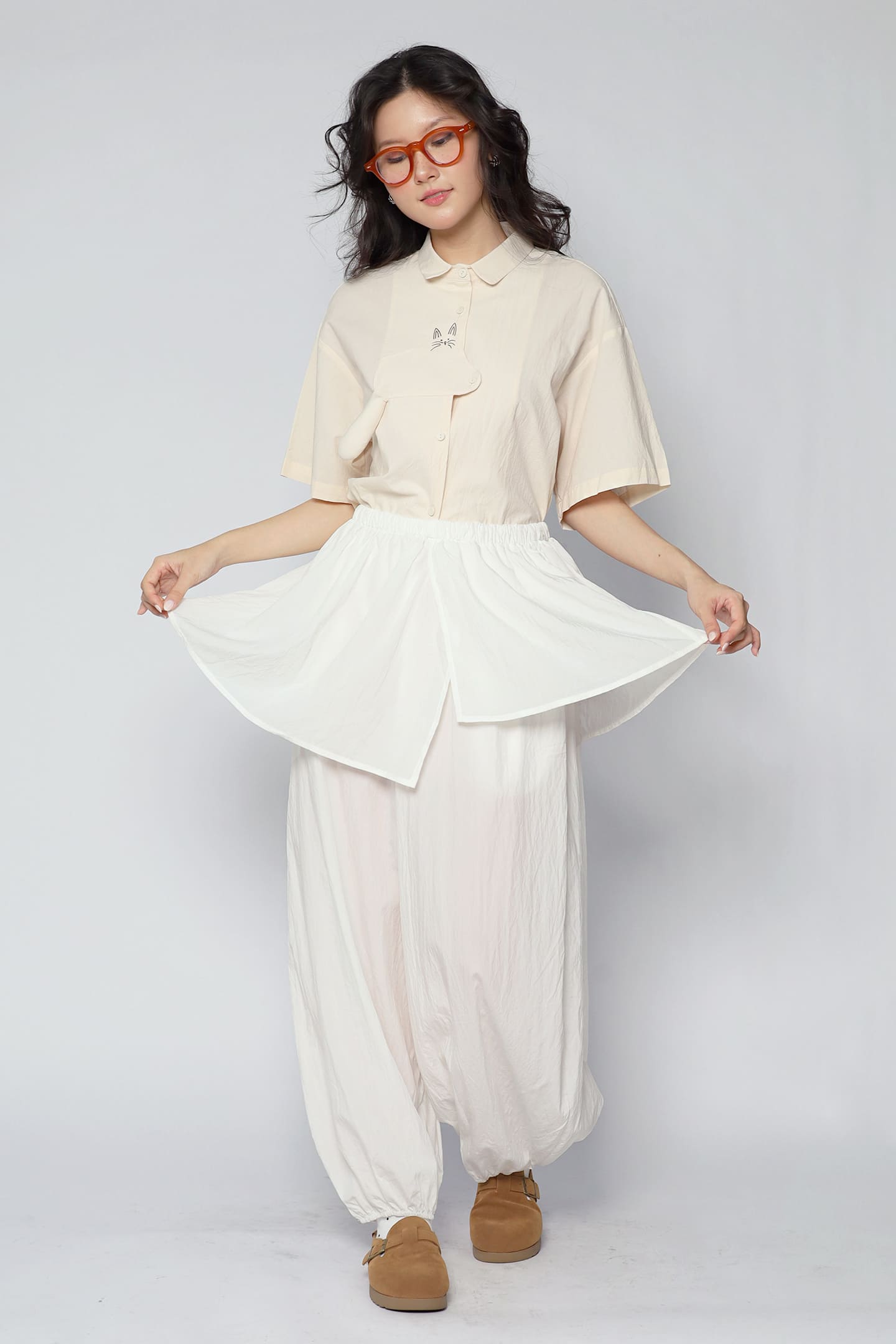 JOY - Luneo Layer Pants in White