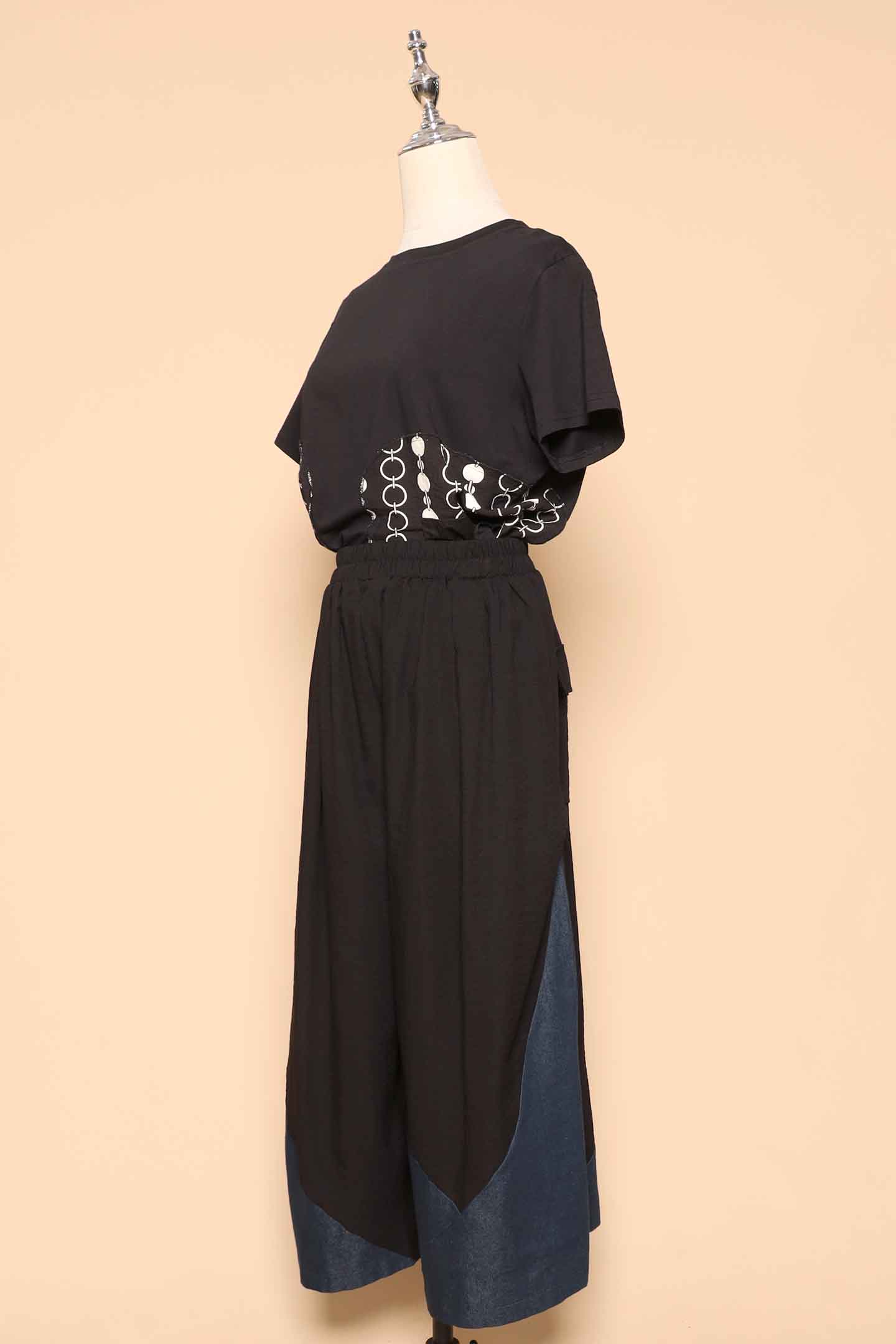 PO - Maddox Culottes in Black Denim