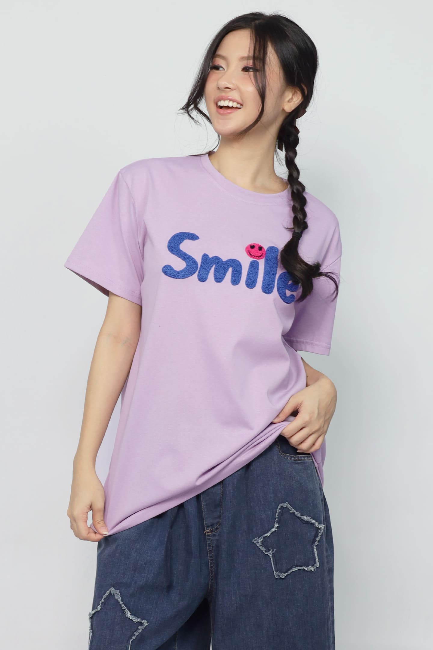 JOY - Made You Smile Tee in Purple