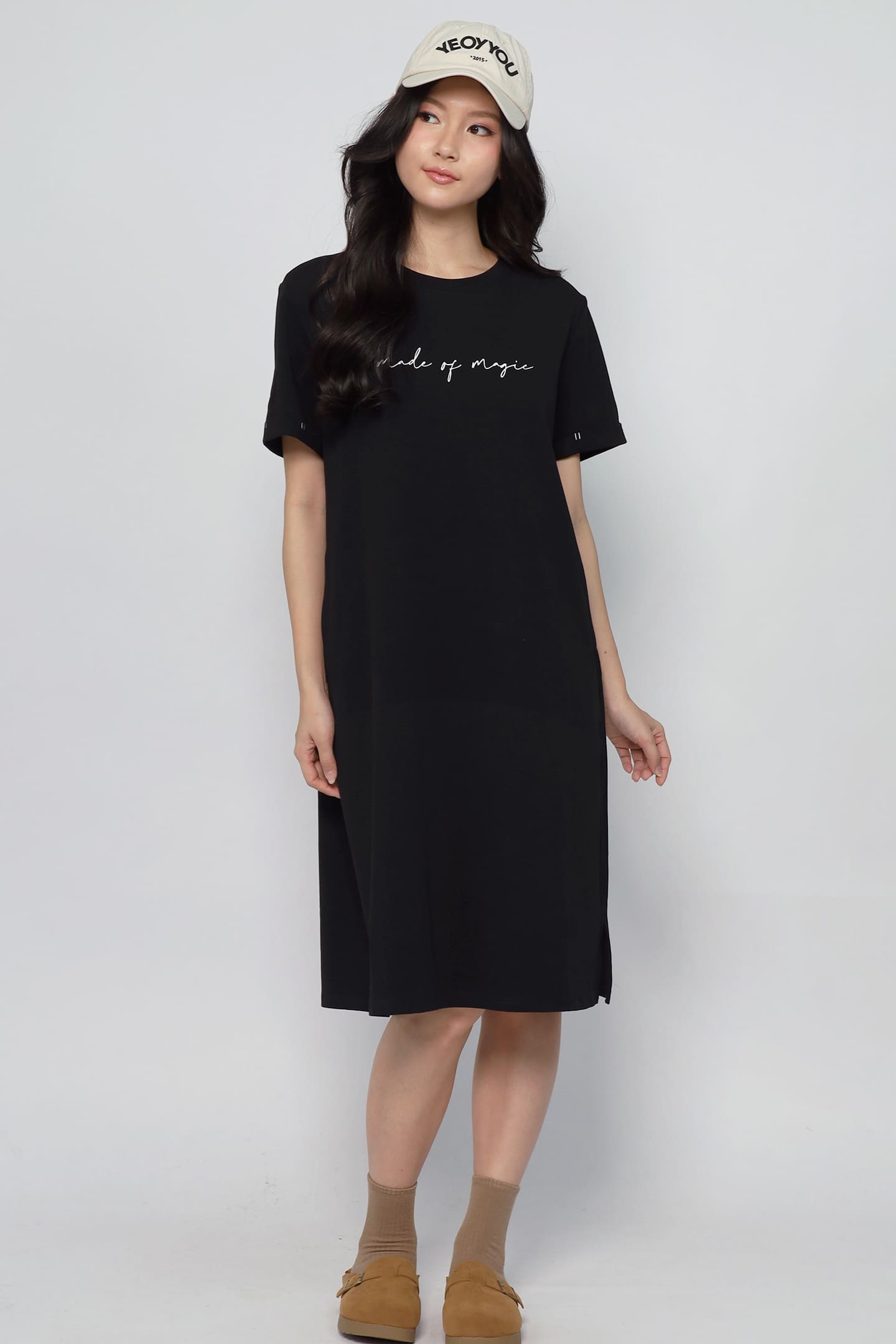 JOY - Made of Magic Tee Dress in Black