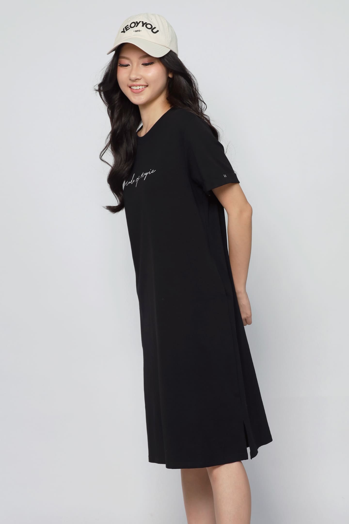 JOY - Made of Magic Tee Dress in Black