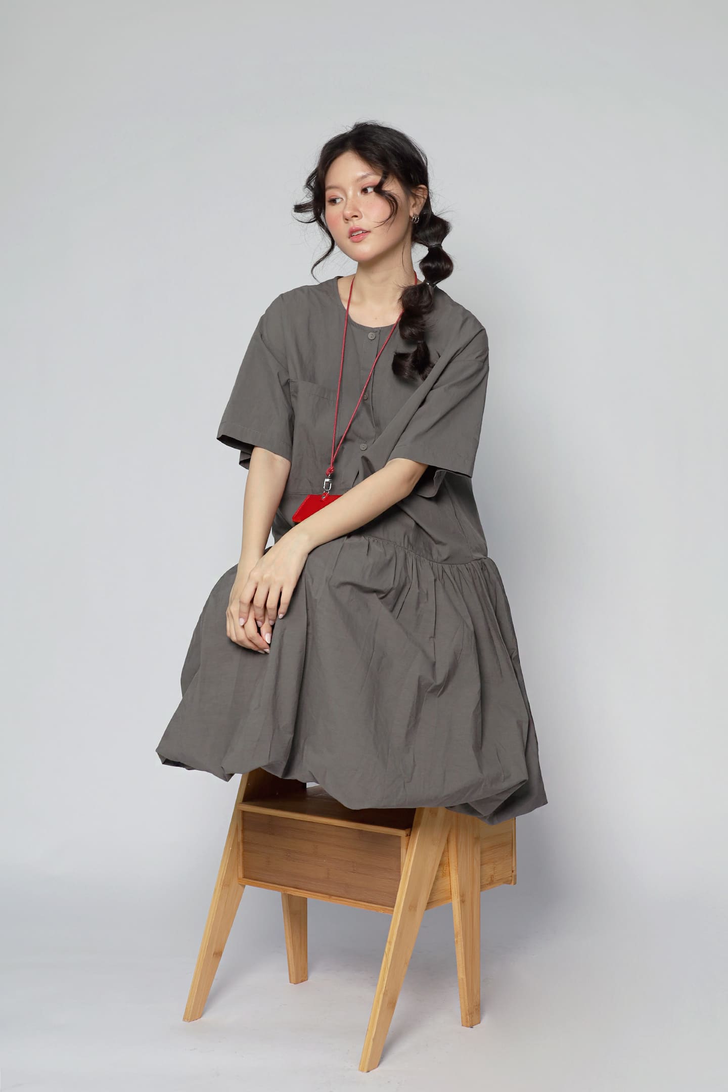 JOY - Mave Dress in Dark Grey