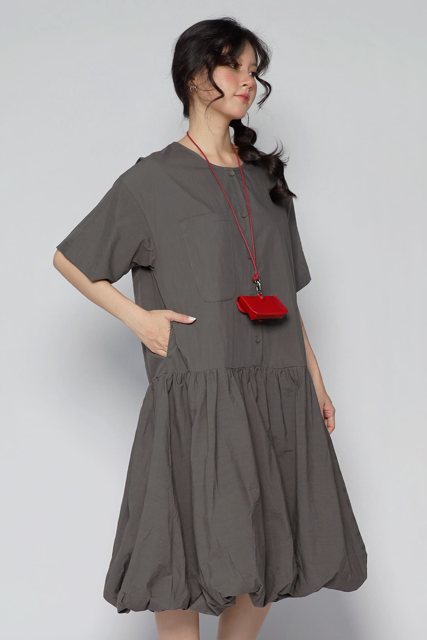JOY - Mave Dress in Dark Grey