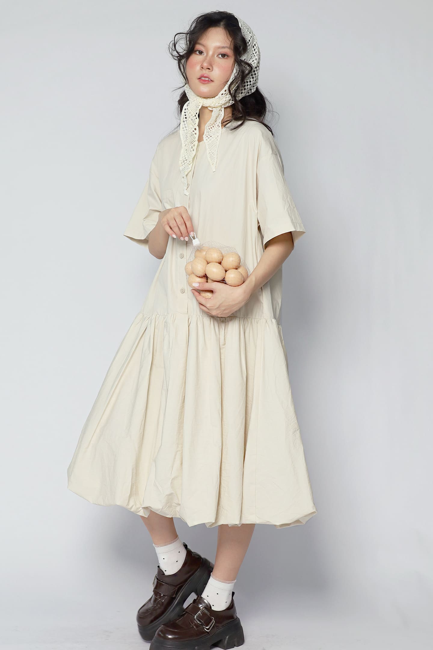 JOY - Mave Dress in Khaki Cream