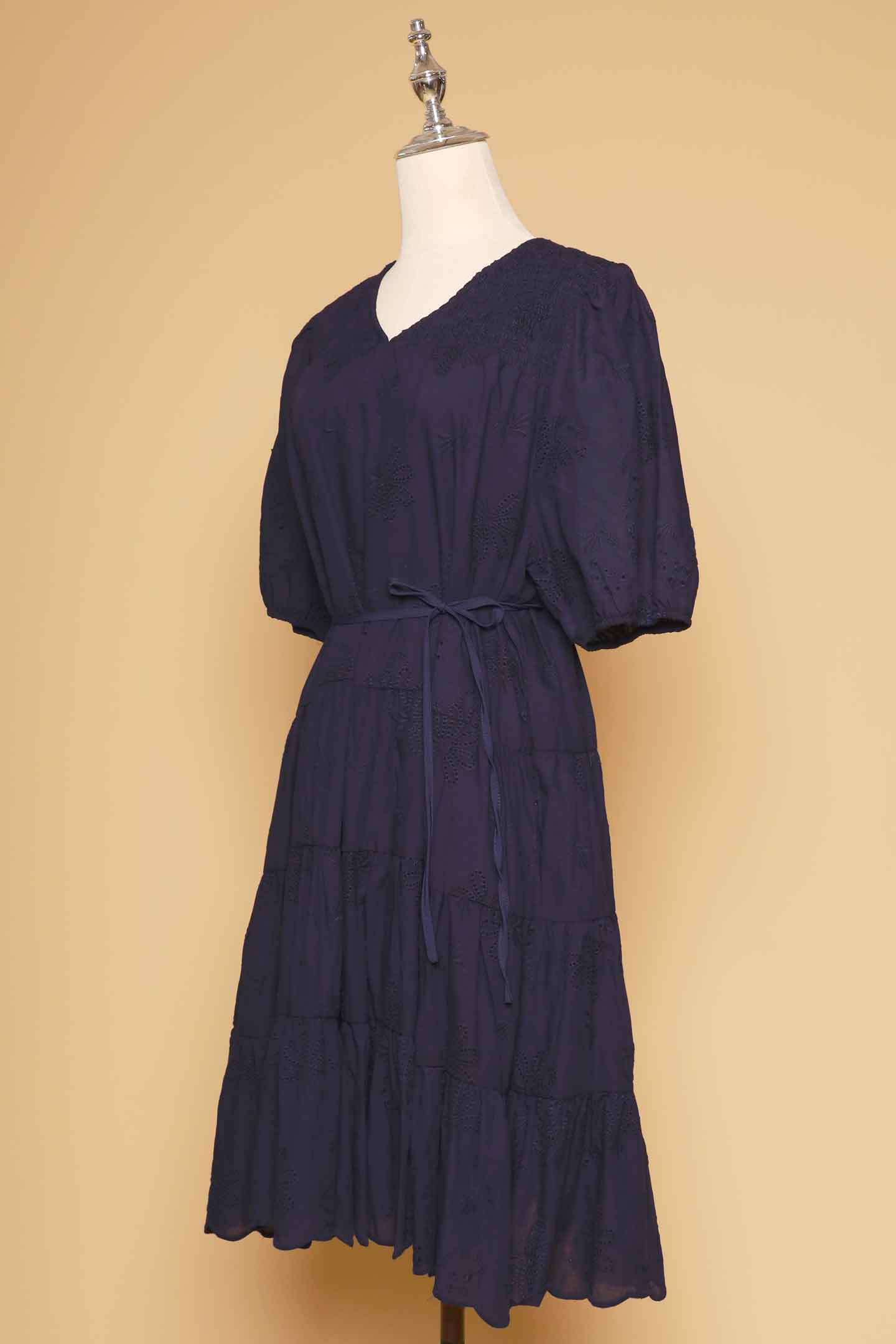 Backorders Melbourne Dress in Blue Eyelet Dream