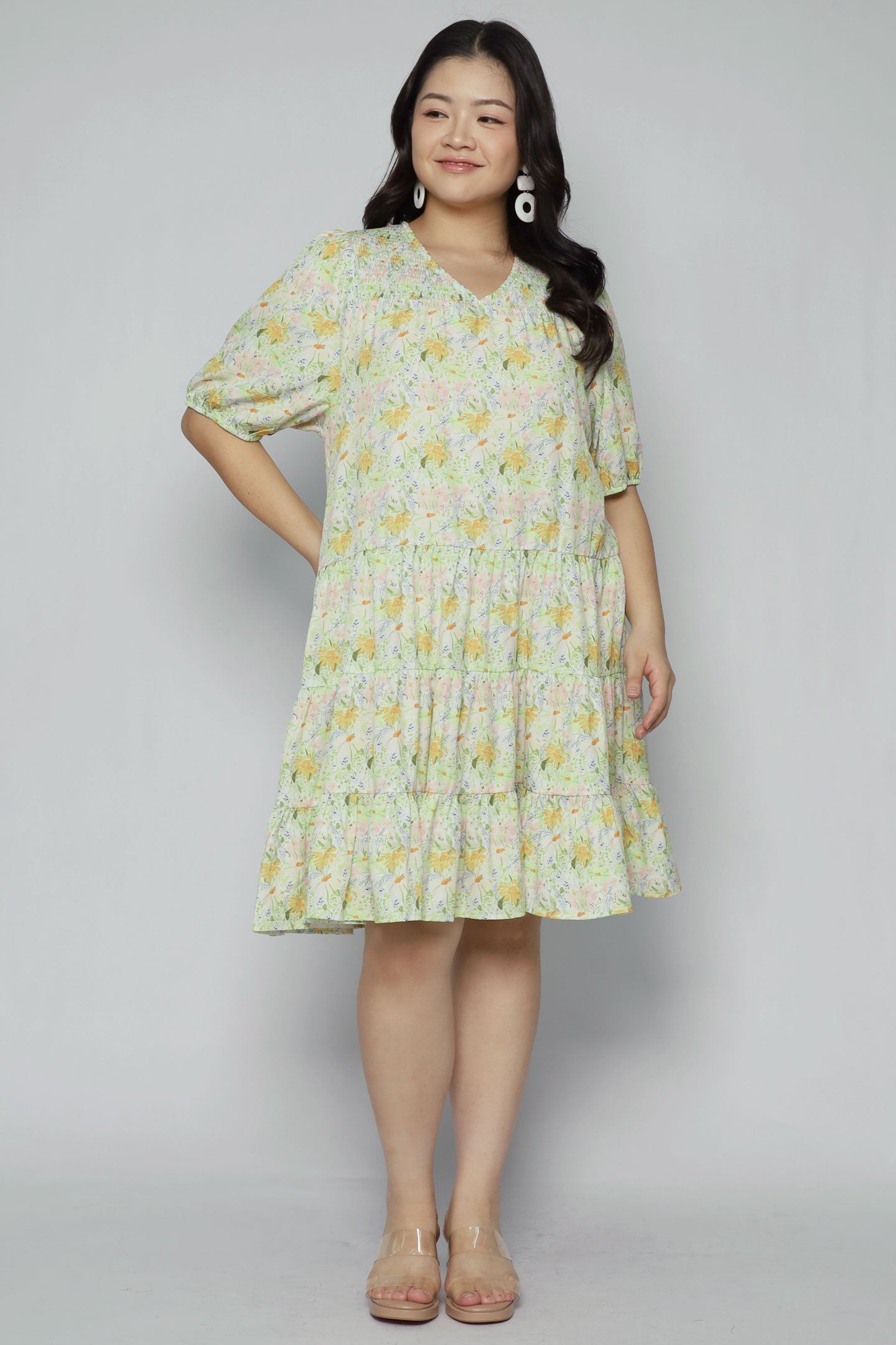 Melbourne Dress in Sweet Courtyard