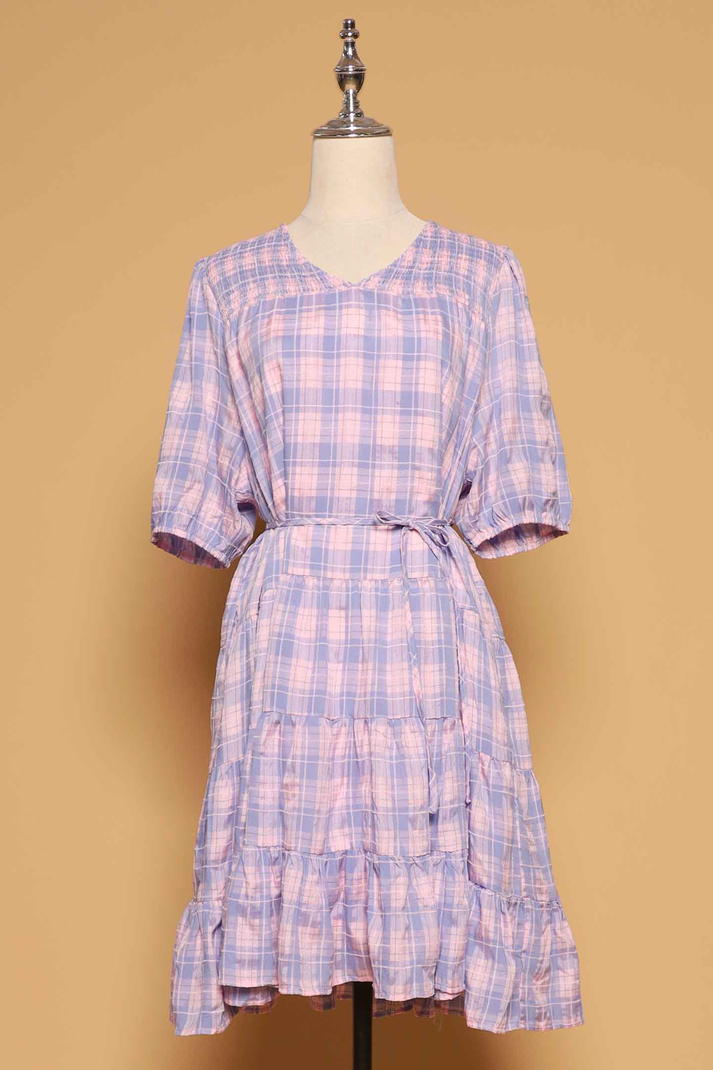 PO - Melbourne Dress in Lavender Plaid