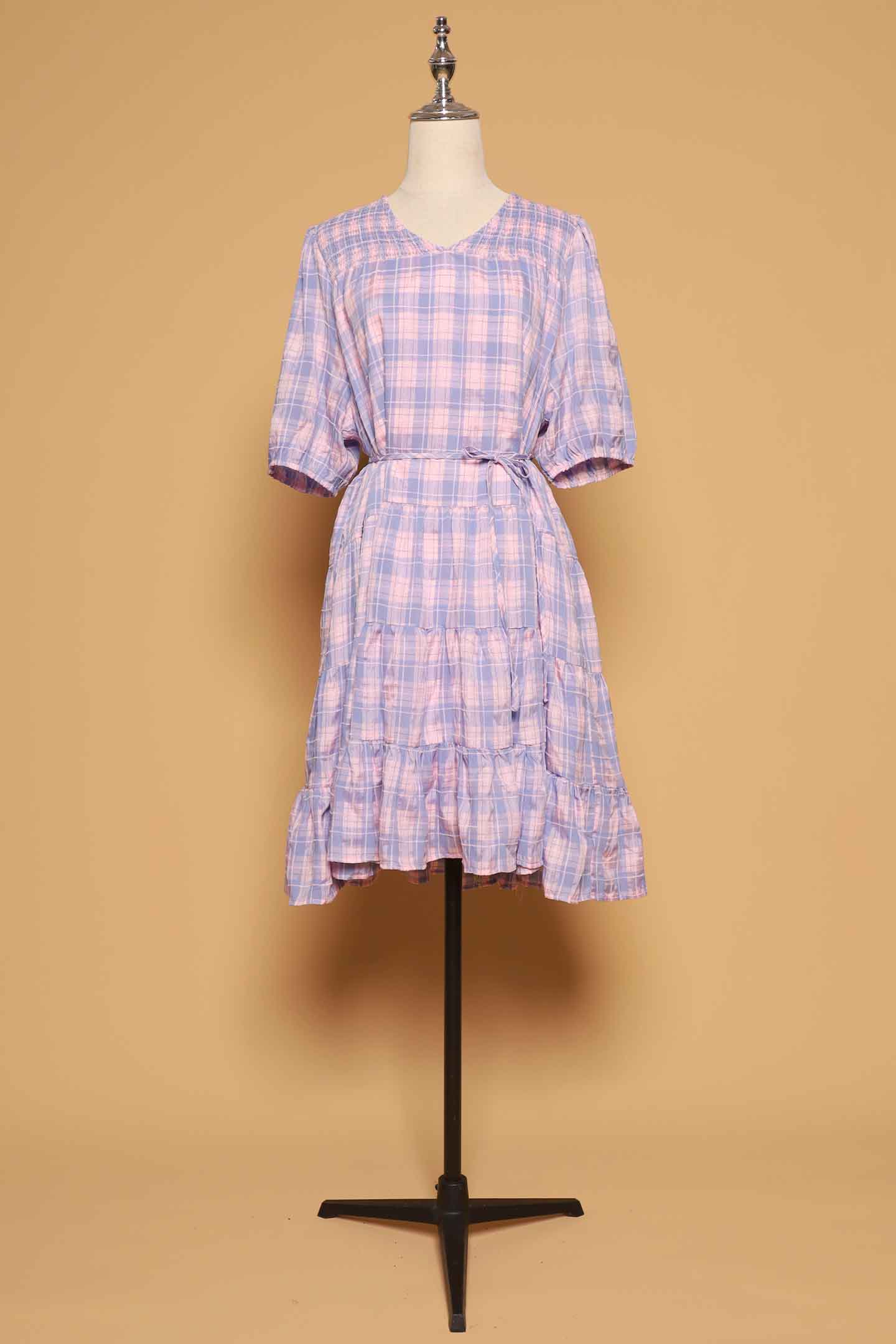 PO - Melbourne Dress in Lavender Plaid