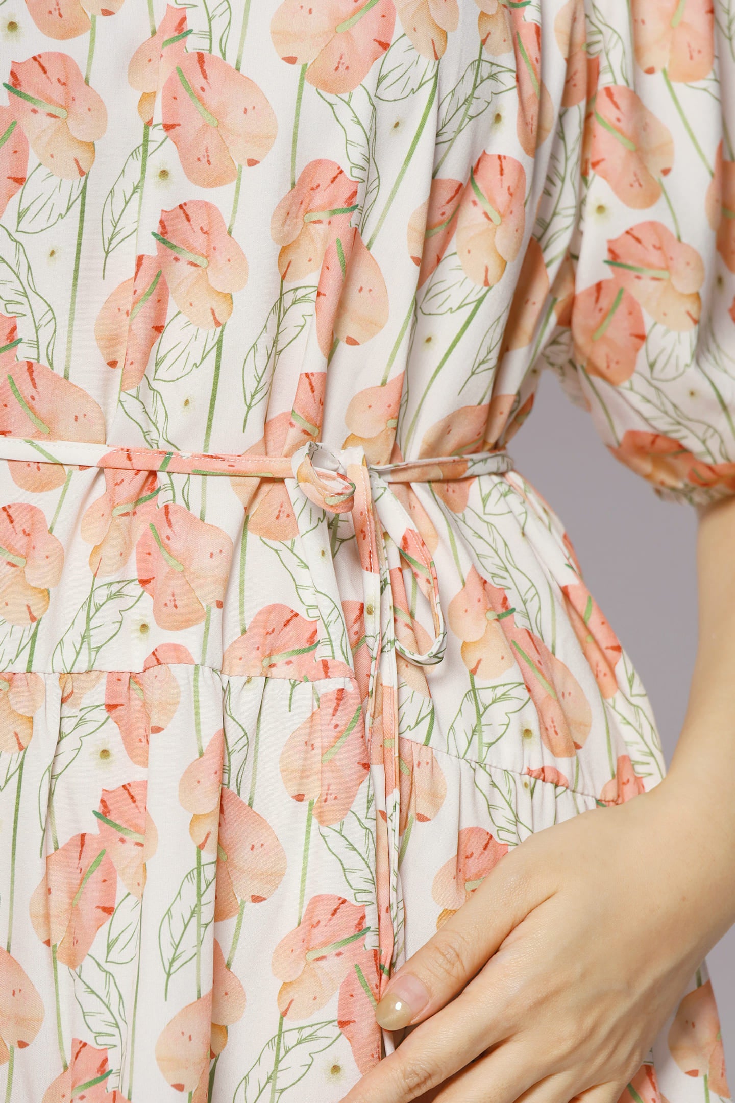 Melbourne Dress in Peach Spring