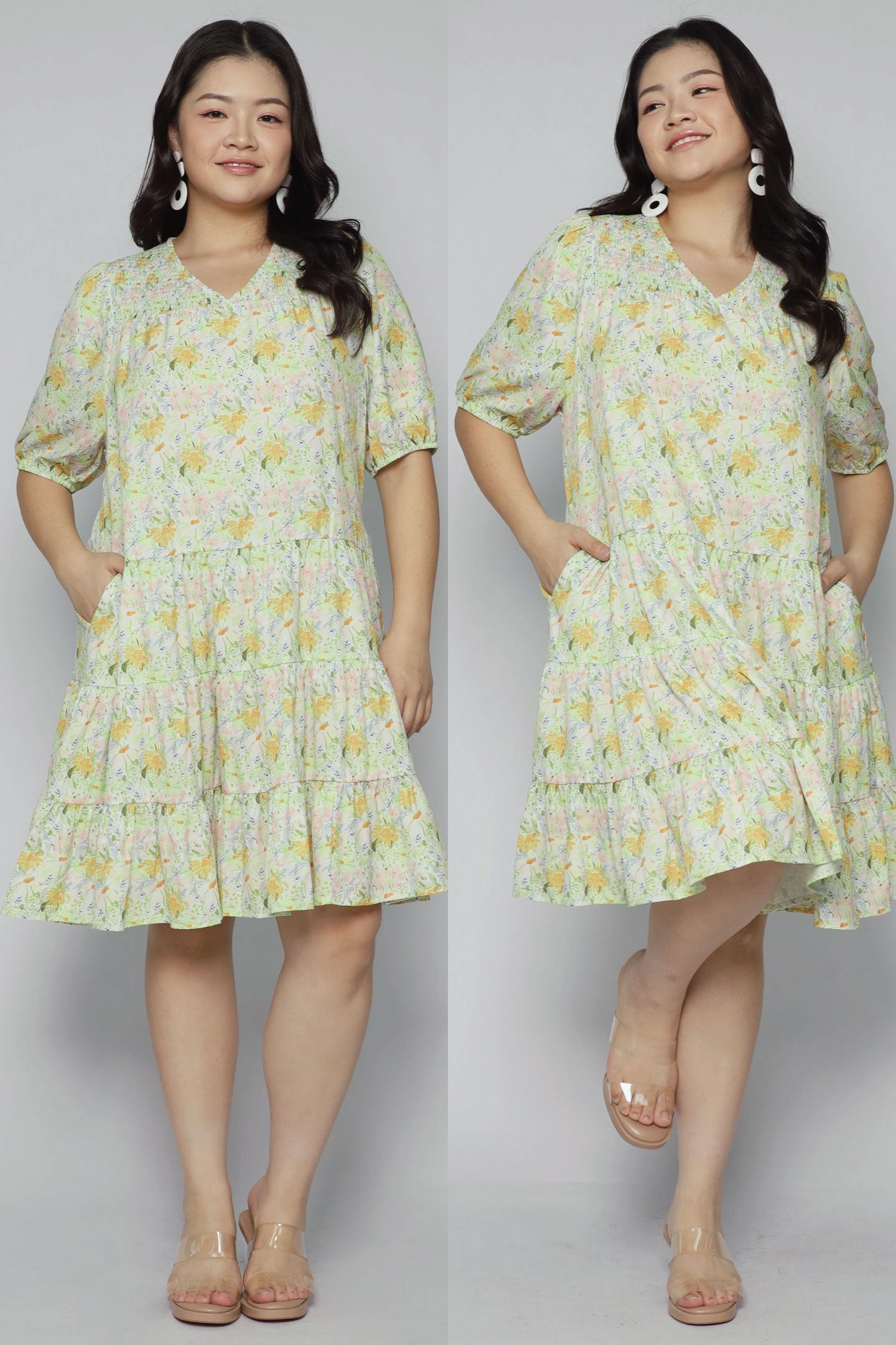 Melbourne Dress in Sweet Courtyard