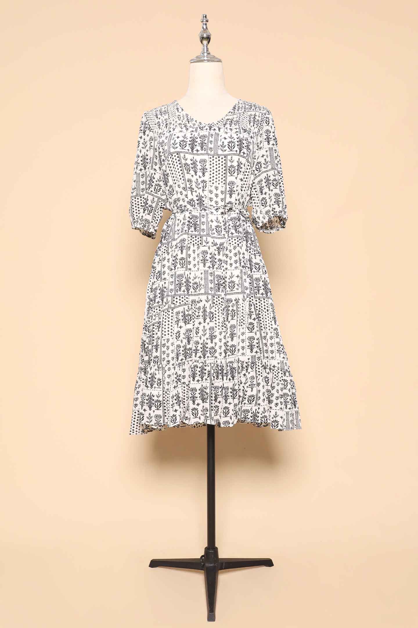 PO - Melbourne Dress in Spring Blocks