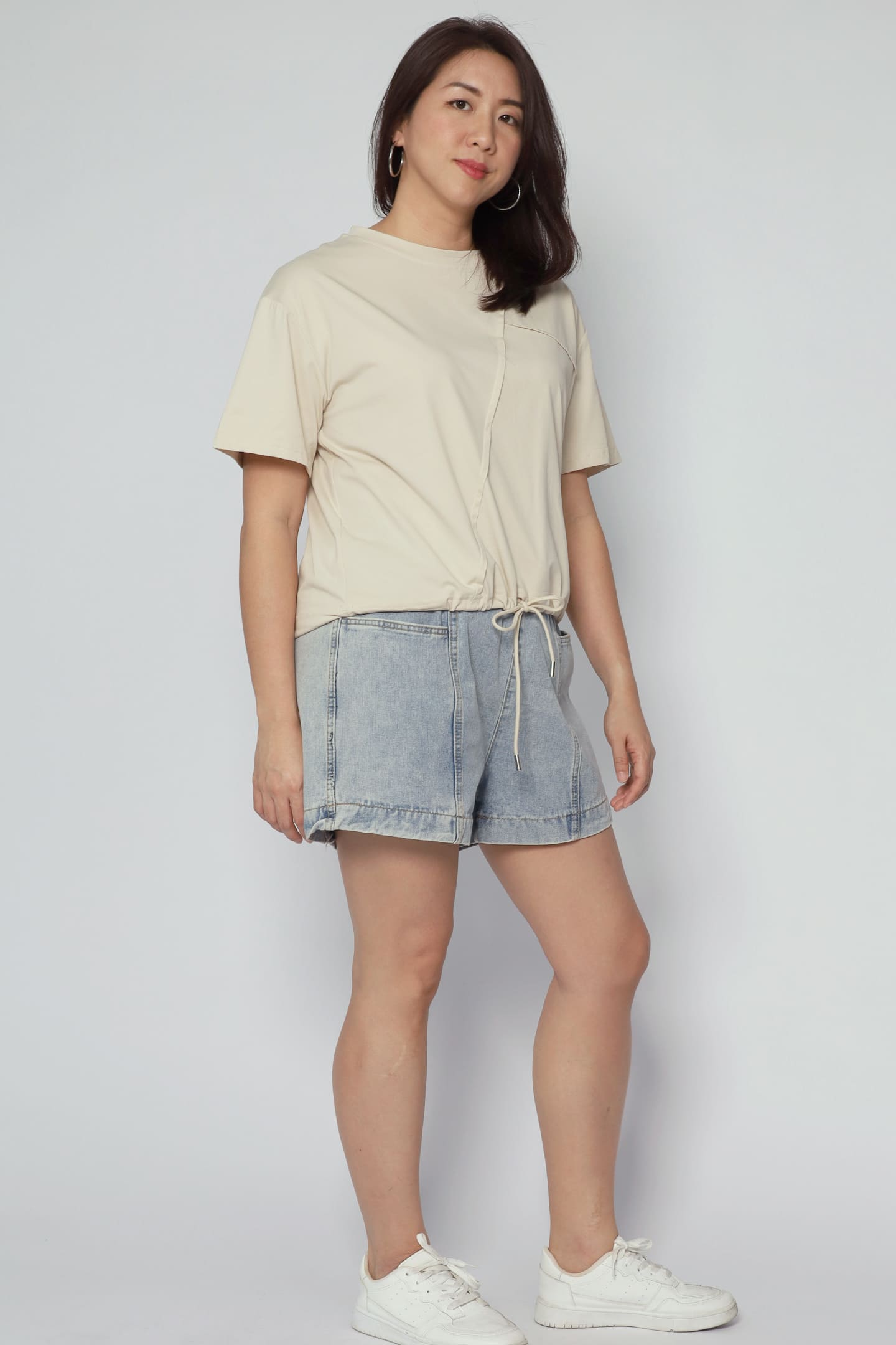 Backorders Easy By TE - Minoo Drawstring Top in Khaki