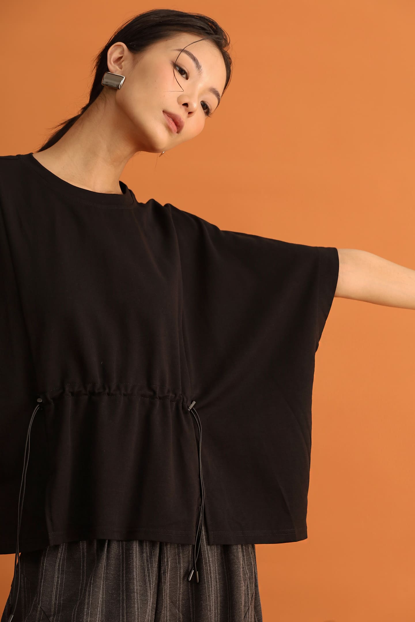 CHOSEN - Mio Drawstring Top in Black