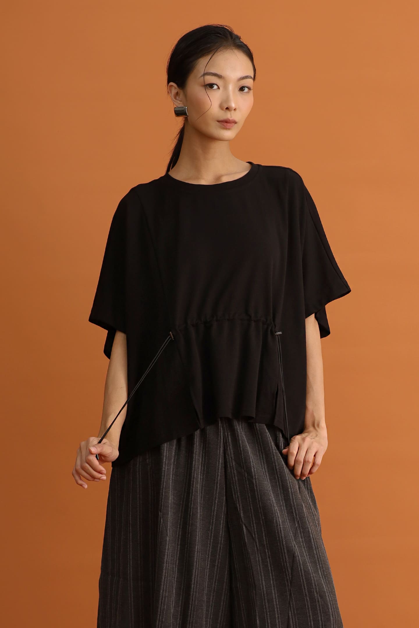 CHOSEN - Mio Drawstring Top in Black