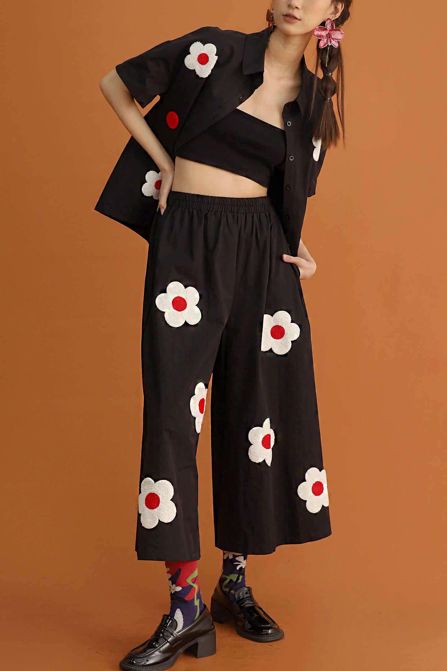 CHOSEN - Misaki Floral Wide Leg Pants