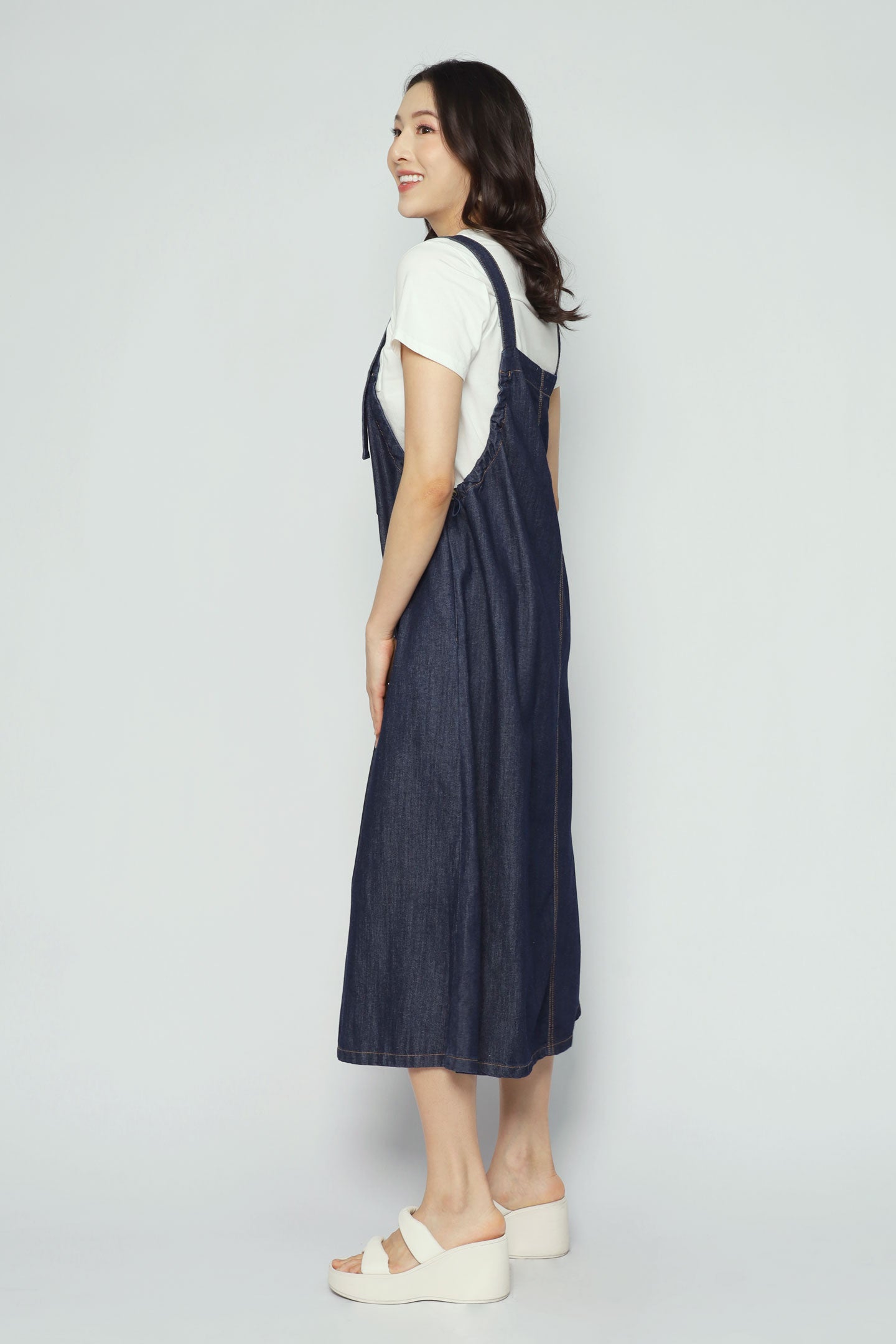 Backorders Mohana Denim Pinafore Dress