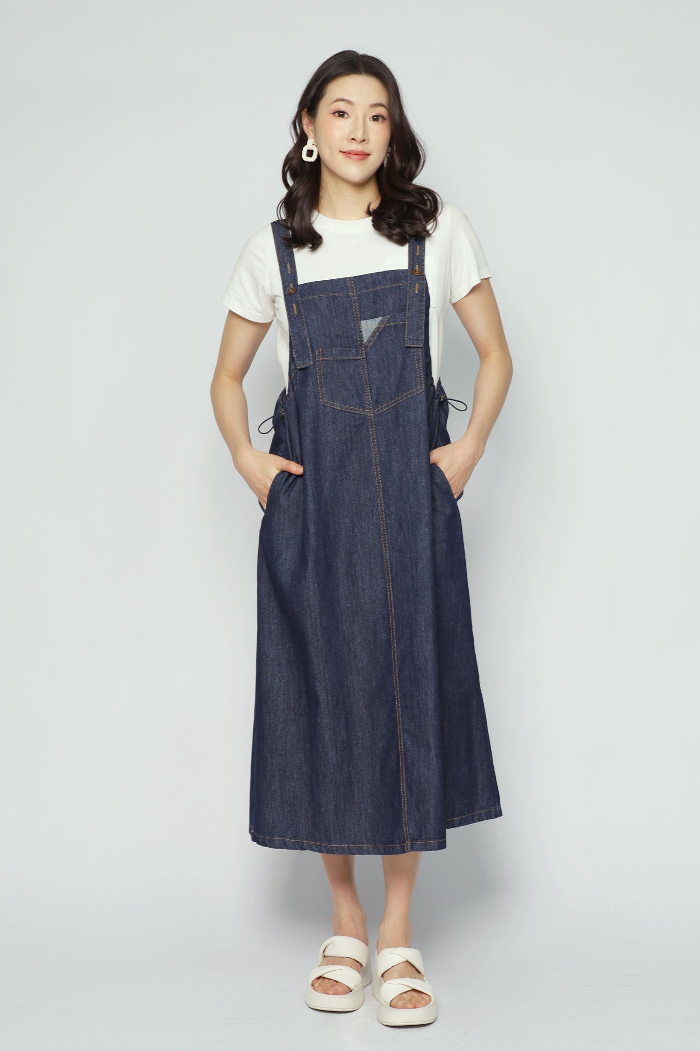 Backorders Mohana Denim Pinafore Dress