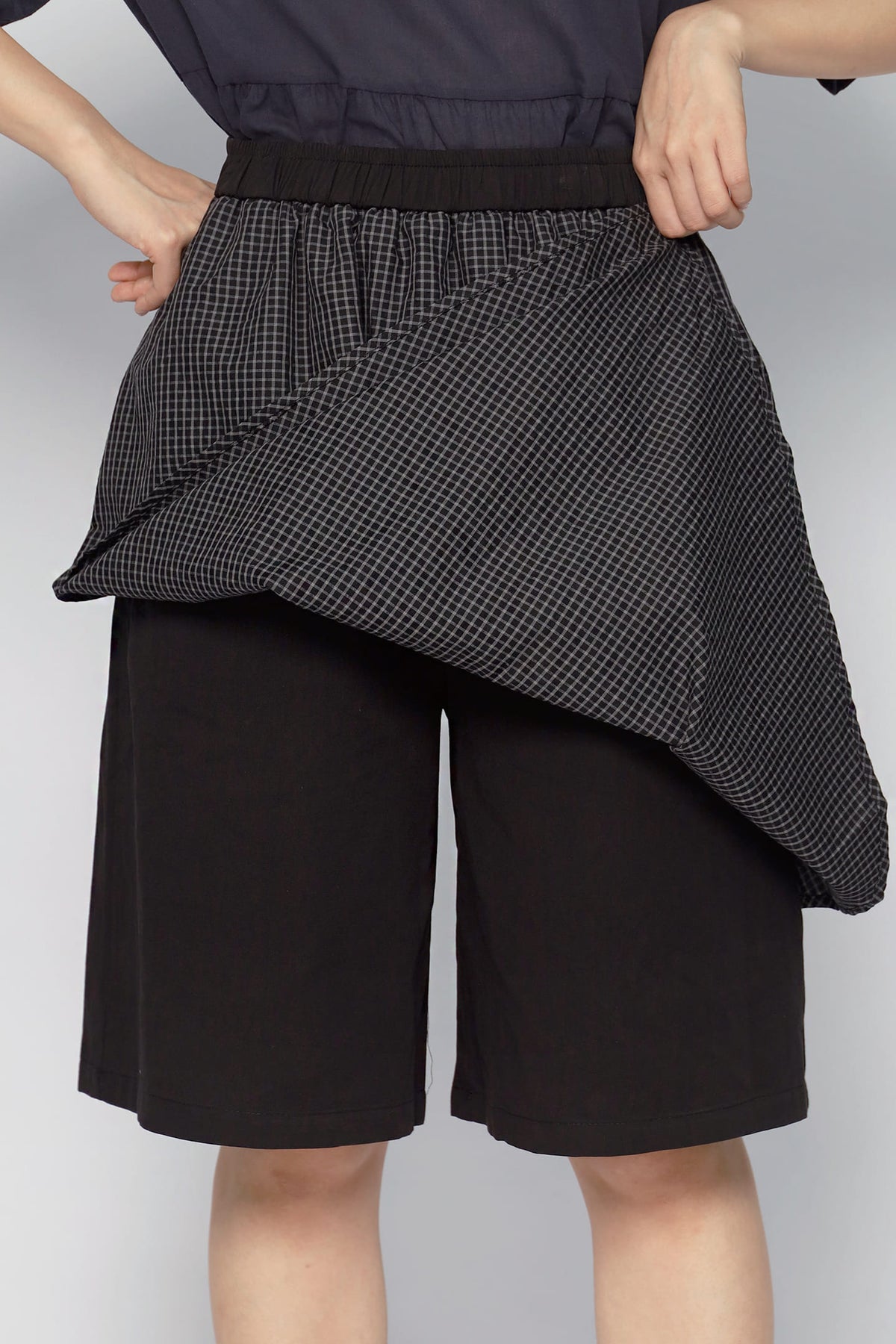 JOY - Monica Foldover Checkered Skort