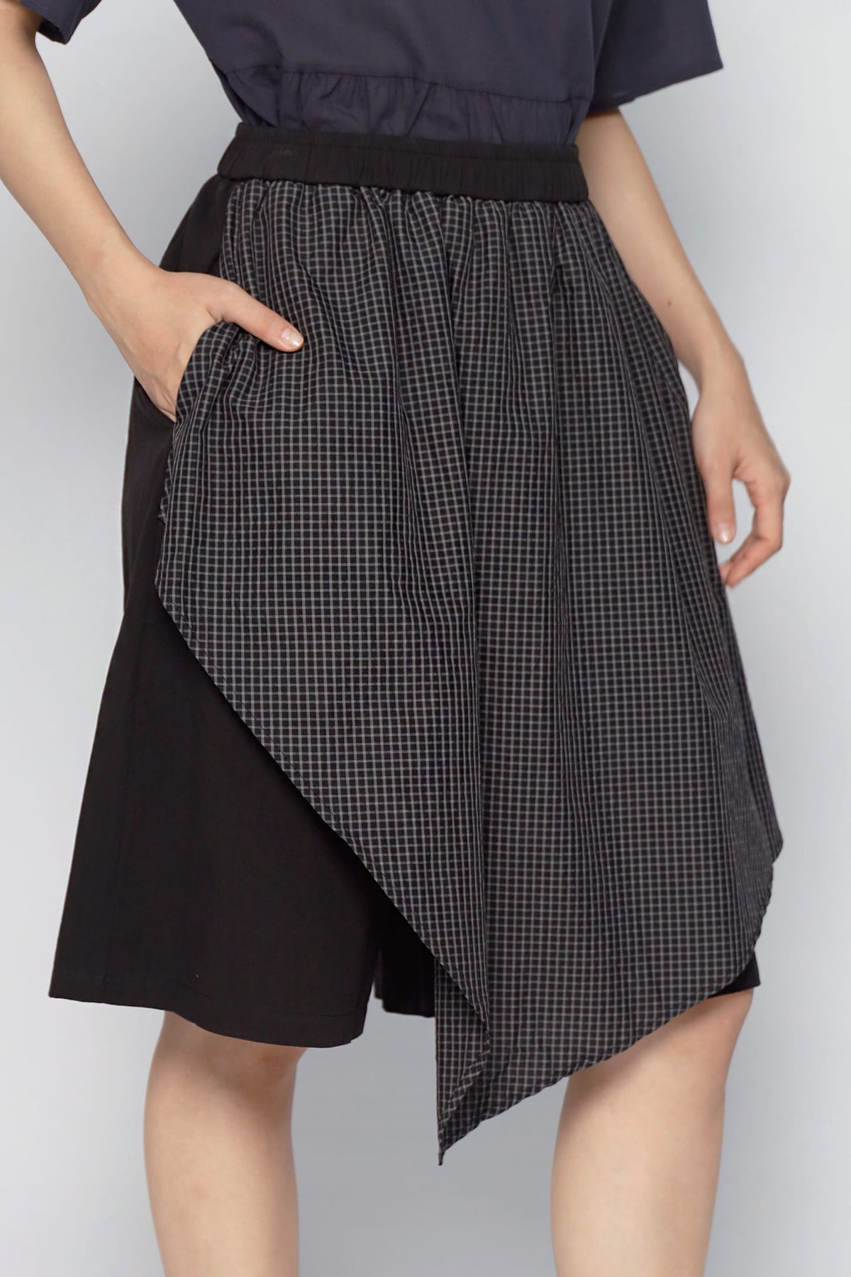 JOY - Monica Foldover Checkered Skort