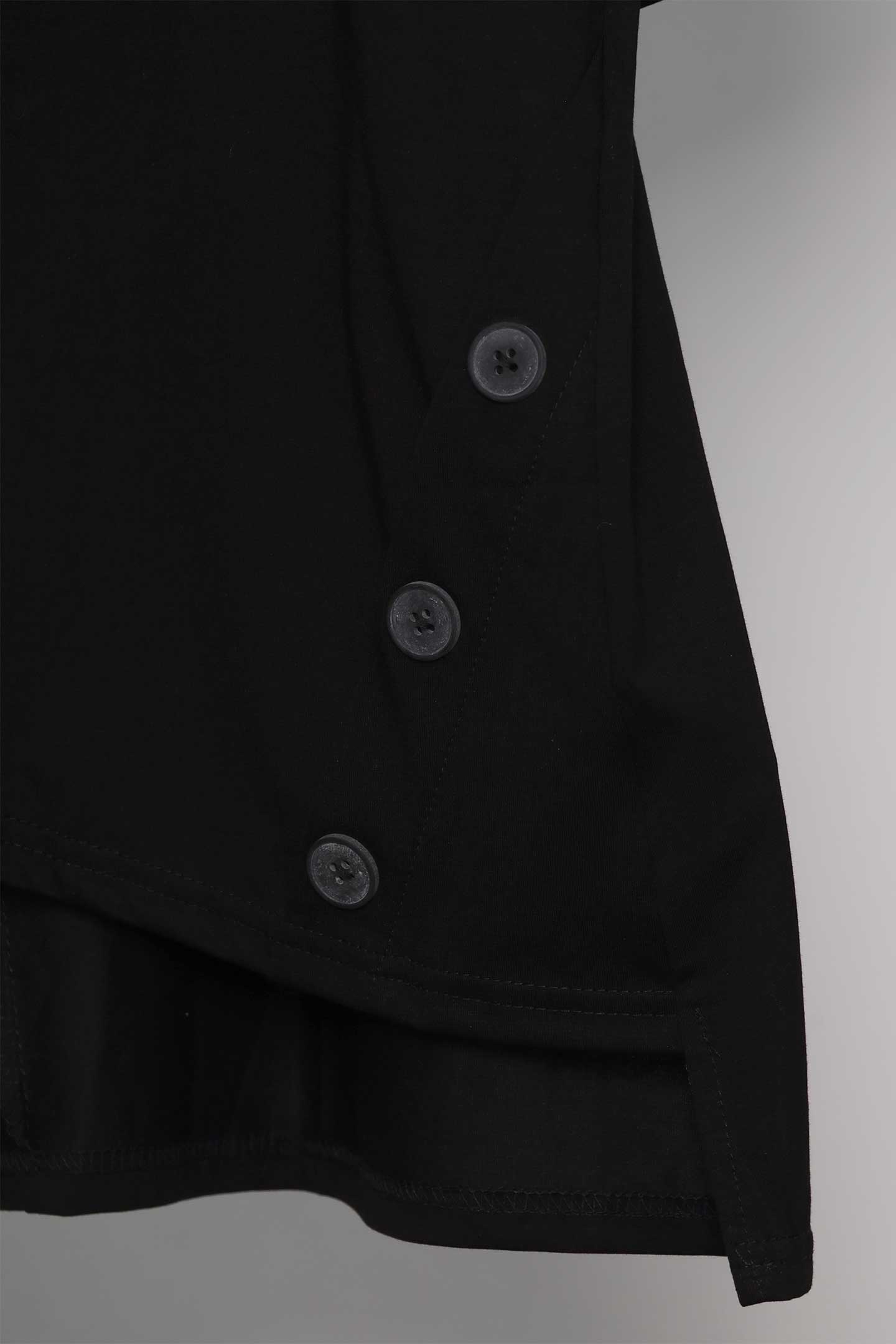 Backorders Easy By TE - Monnie Button Top in Black