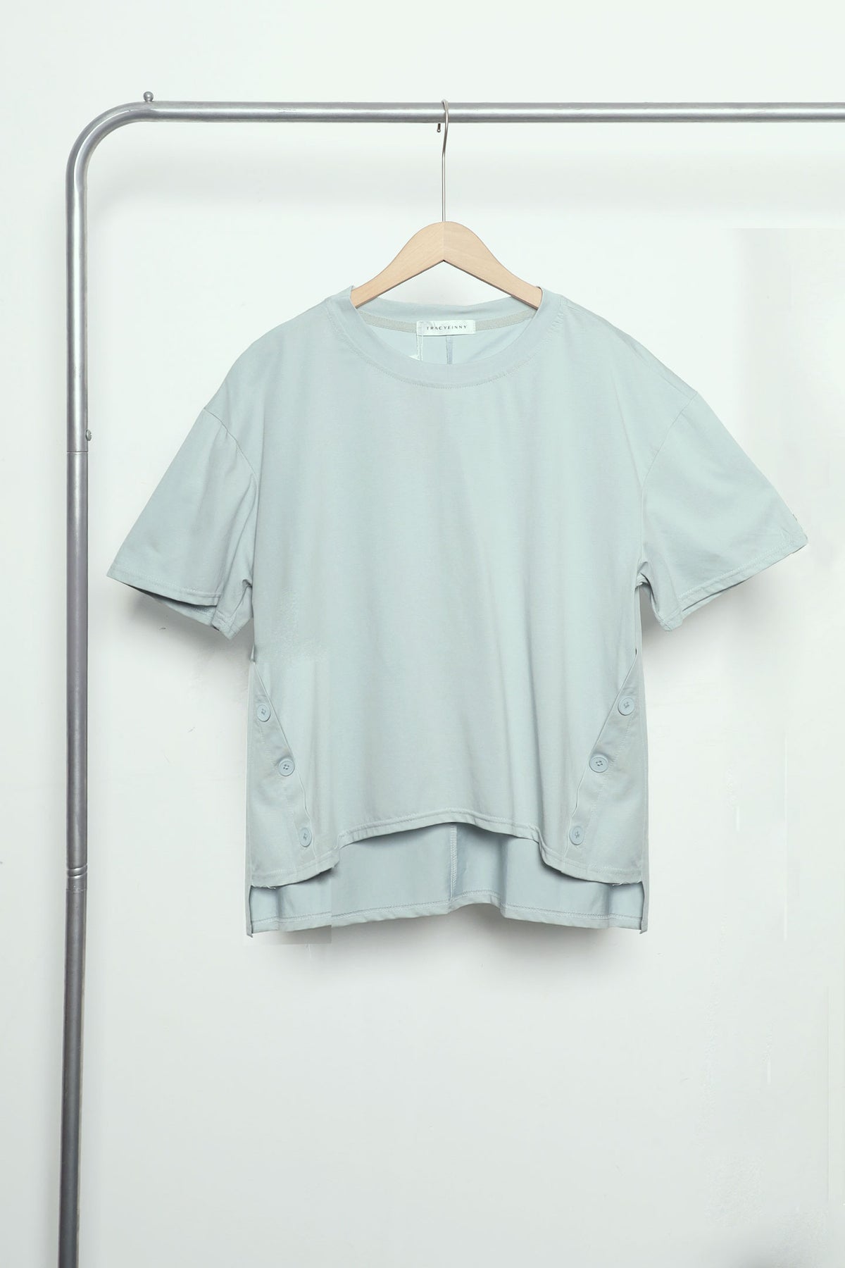 Easy by TE - Monnie Button Top in Blue
