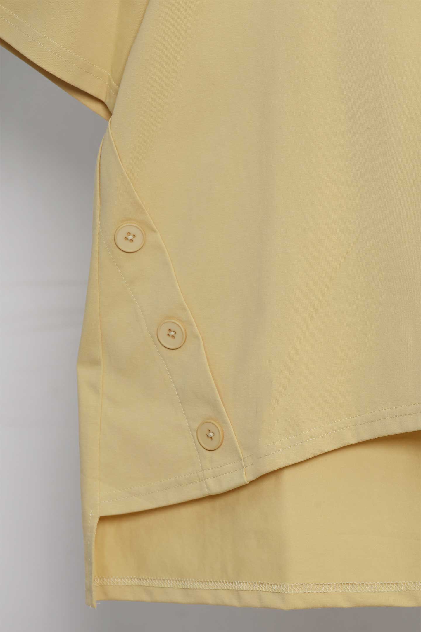 Easy By TE - Monnie Button Top in Yellow
