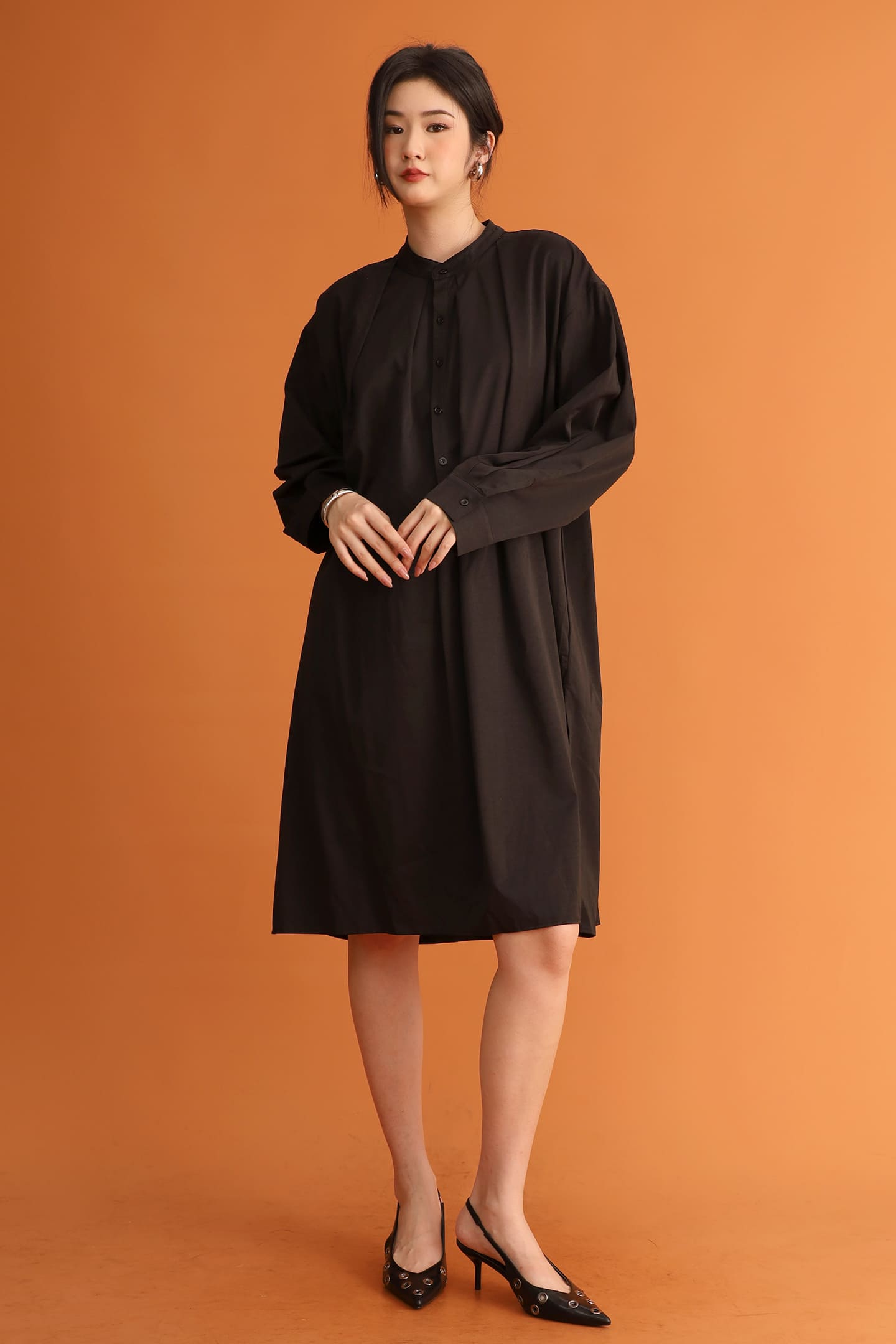 CHOSEN - Monochrome Muse Shirt Dress