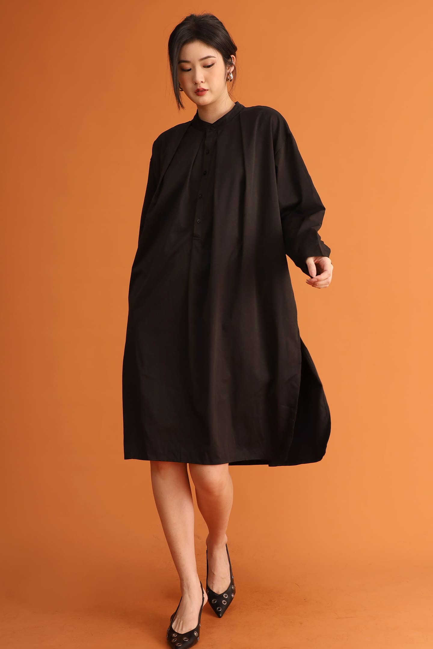 CHOSEN - Monochrome Muse Shirt Dress