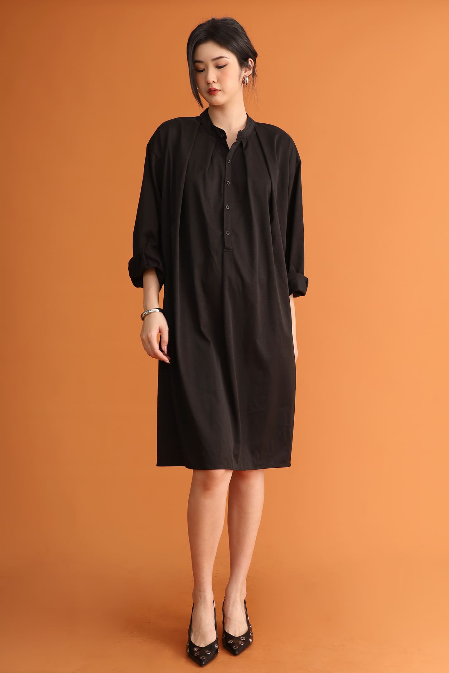 CHOSEN - Monochrome Muse Shirt Dress