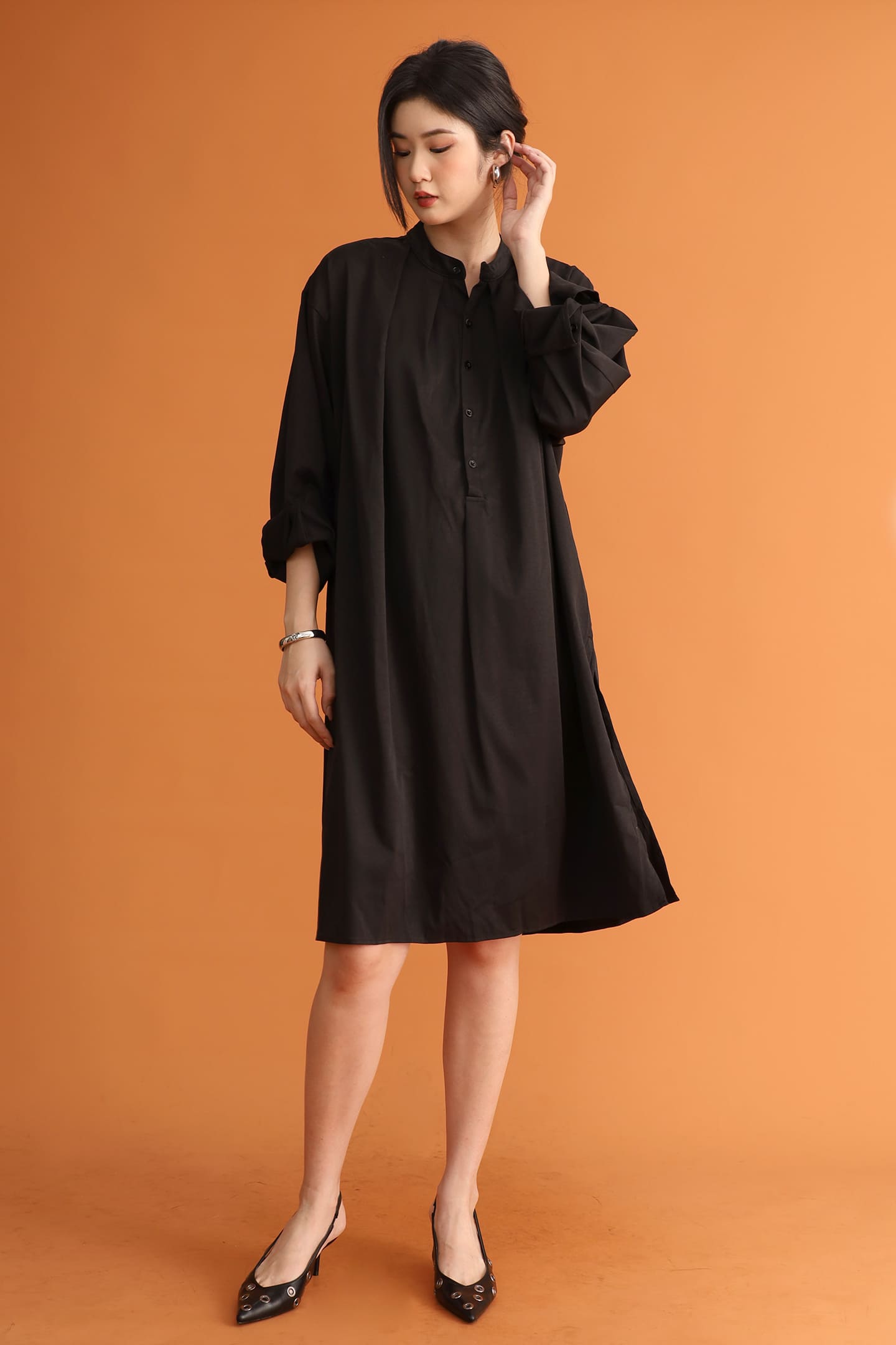 CHOSEN - Monochrome Muse Shirt Dress