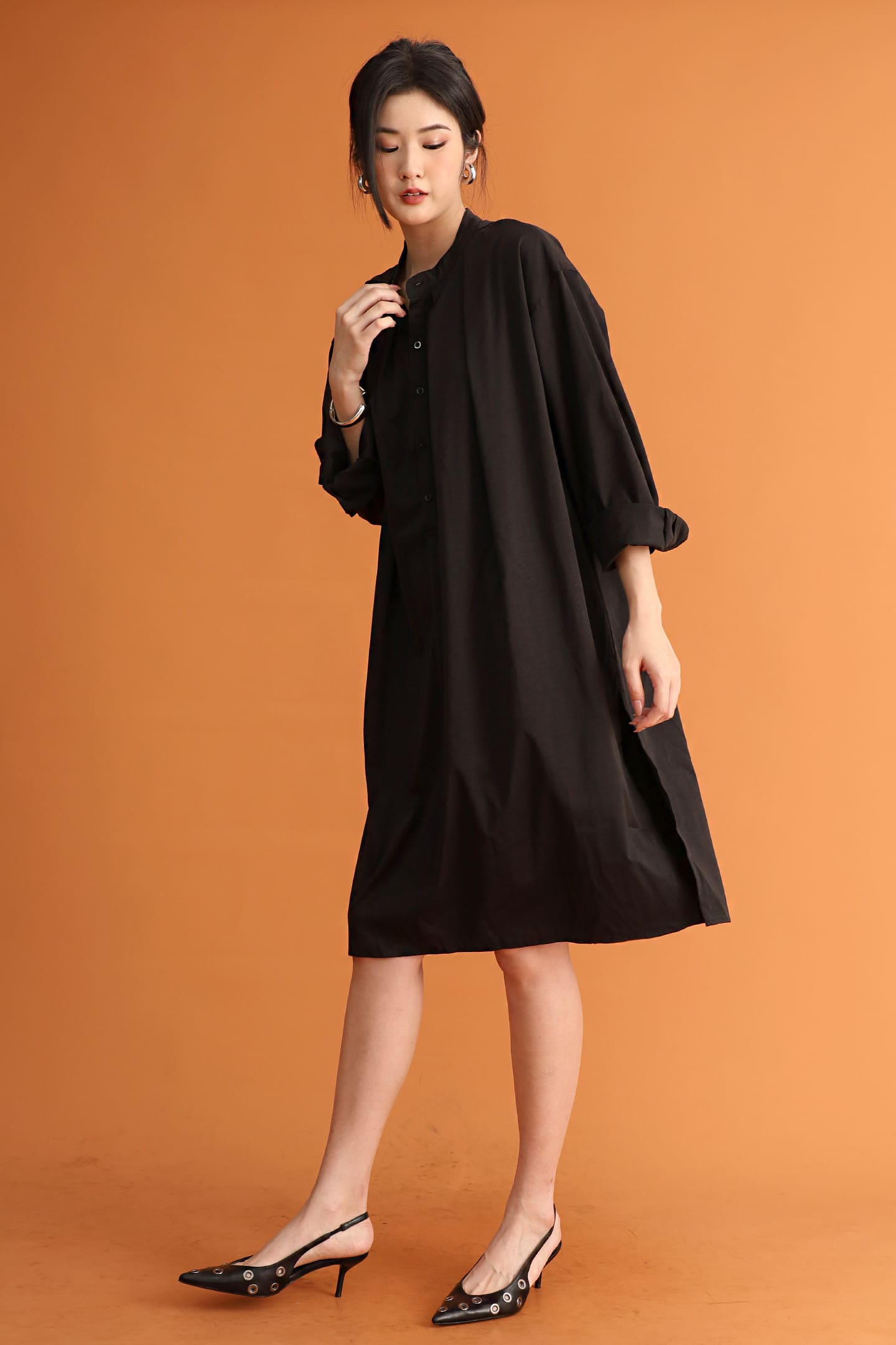 CHOSEN - Monochrome Muse Shirt Dress