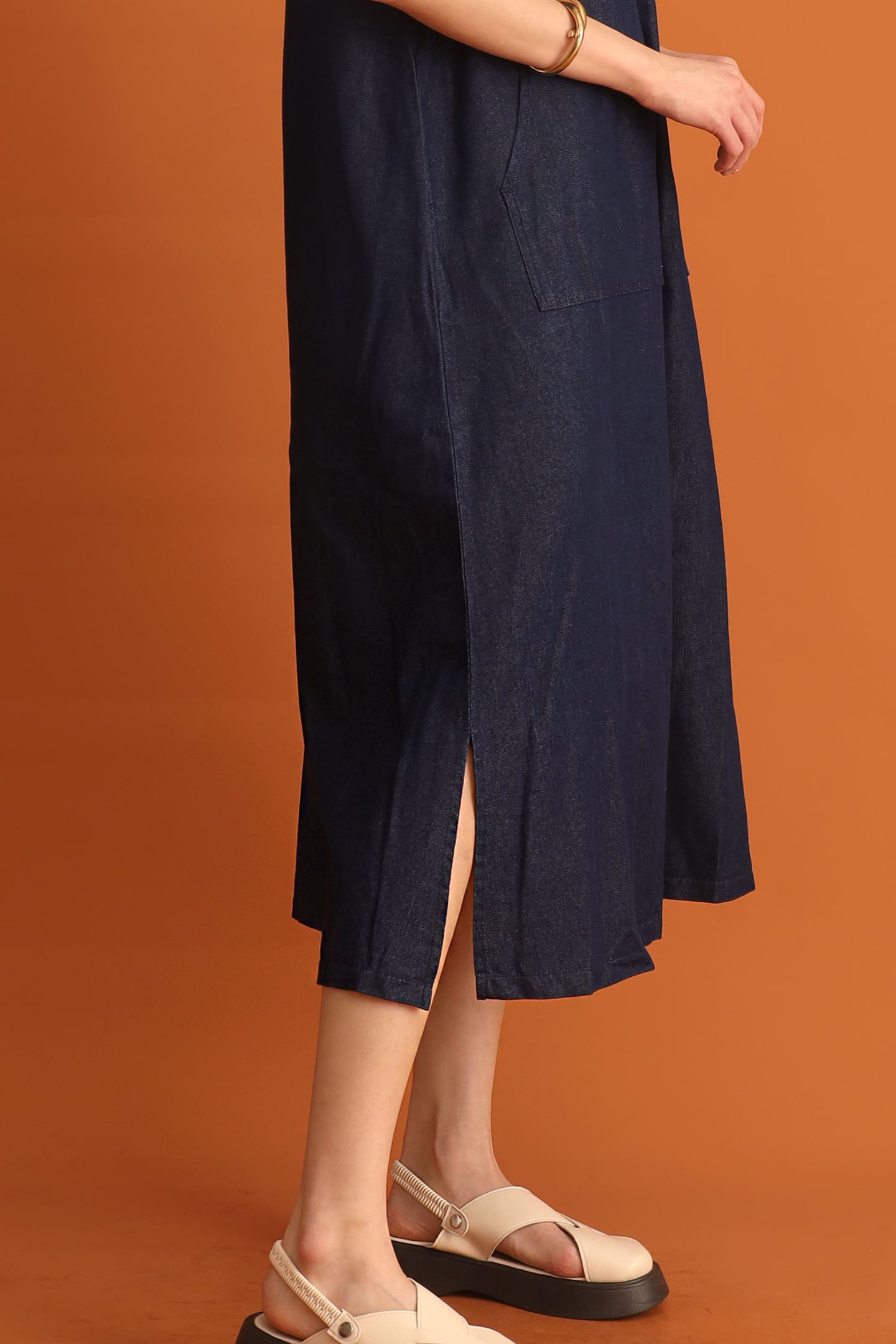 CHOSEN - Moon Pocket Denim Dress